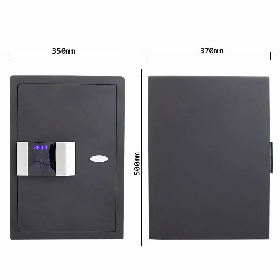 Rottner cassaforte a mobile per hotel Prestige 500, in acciaio, con serratura elettronica e pannello touch (codice master), apertura di emergenza meccanica, illuminazione interna, di colore nero.