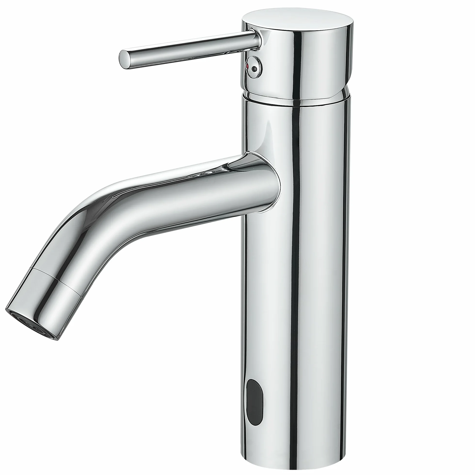 Rubinetto con Sensore Infrarossi Automatico per Lavabo Bagno Miscelatore Acciaio Inossidabile Cromo Argento