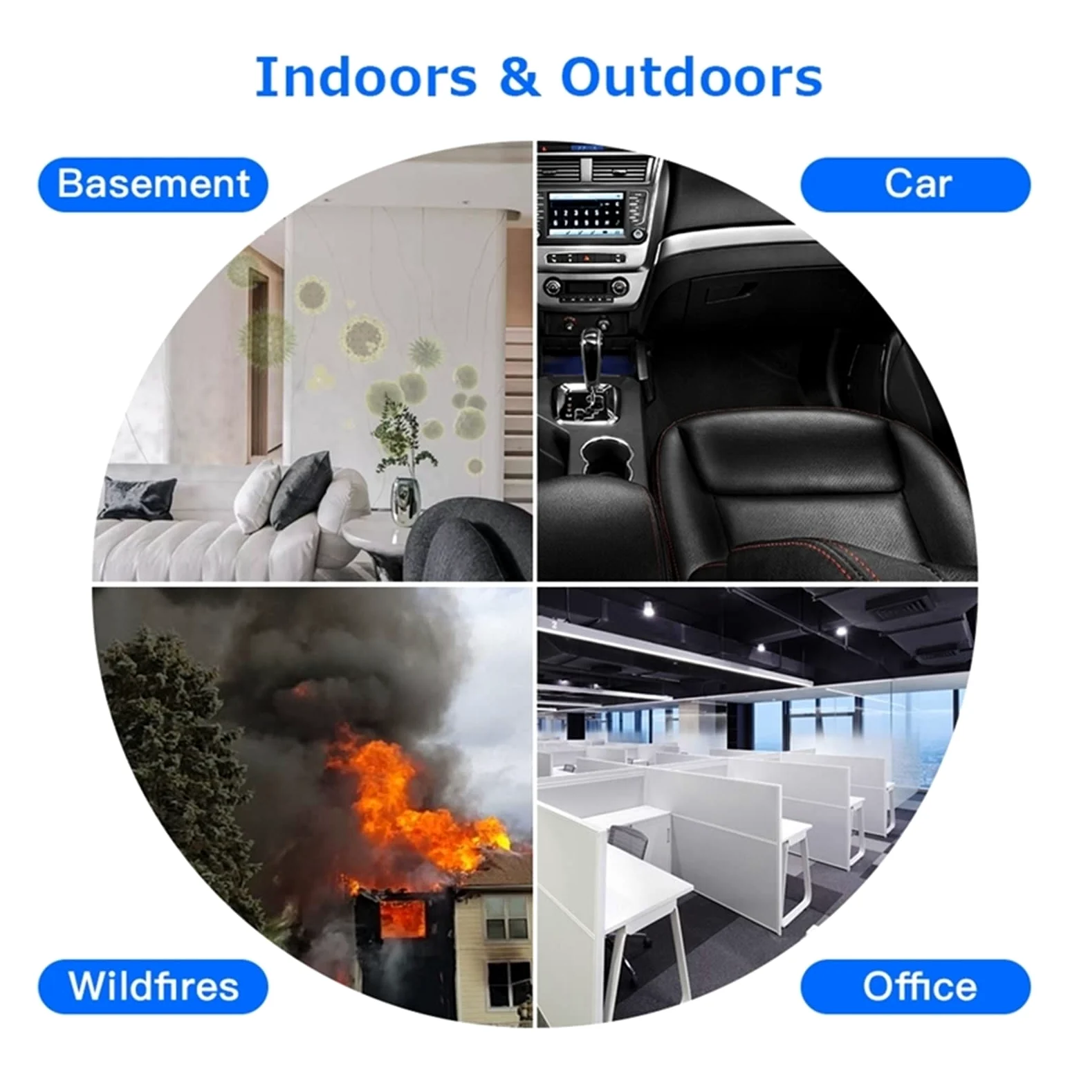 Rilevatore Gas, Monitor della qualità dell'Aria 9 in 1 Indoor Outdoor PM2.5, PM1.0, PM10, HCHO, rilevatore Tester Sensore di Temperatura e umidità per Lavoro, Casa