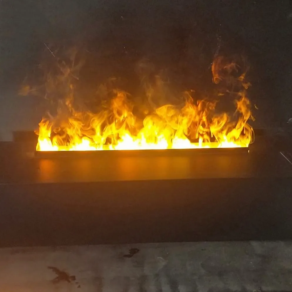 Fuoco Finto Camino Elettrico con Atomizzazione 3D Incorporato, Umidificatore for Soggiorno, Camino Elettrico, Simulazione di Fiamma Allungata Mobili per Il Soggiorno(121x26x16cm)