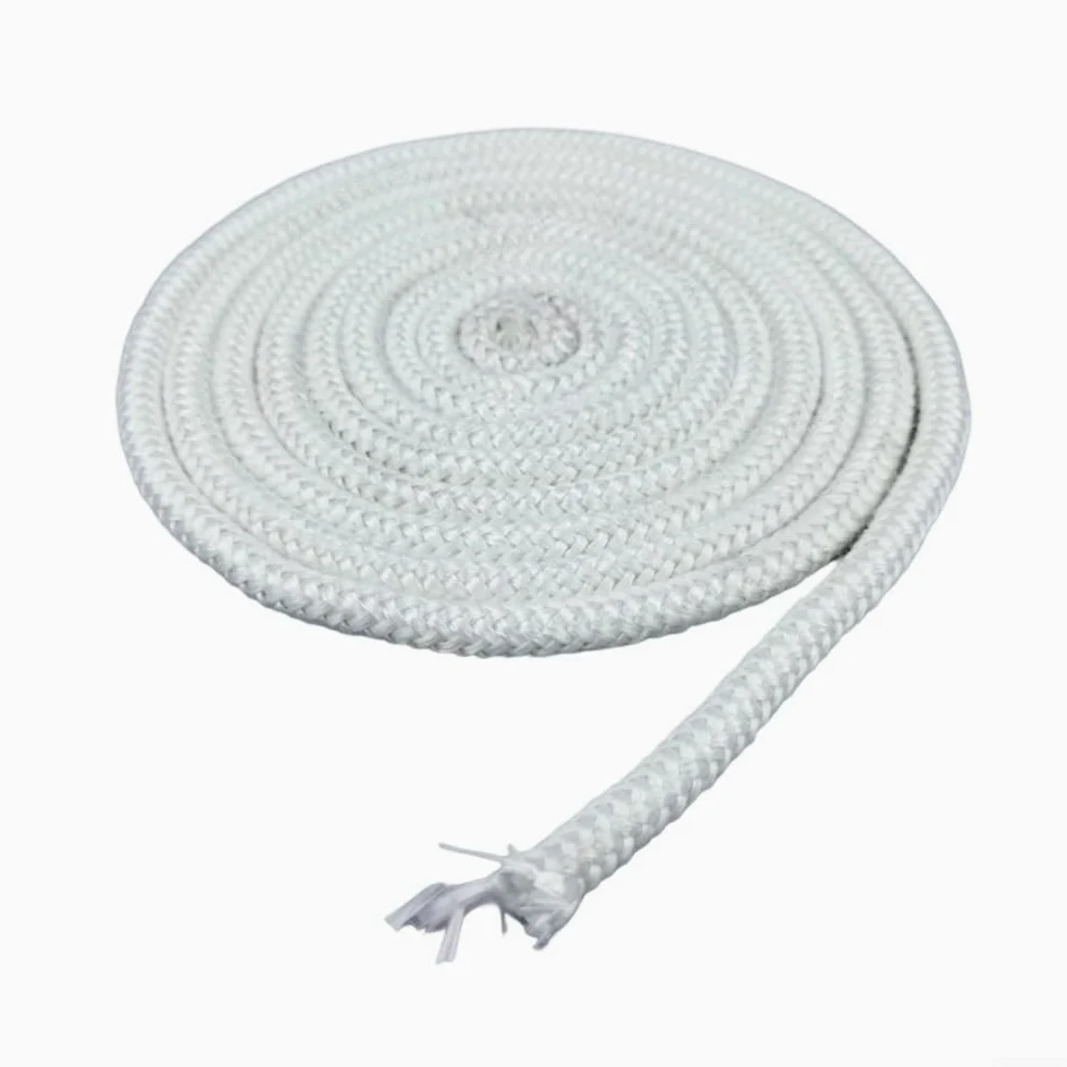 Corda per stufe/Wizard, Corda sigillante in fibra di vetro bianca, apparecchi riscaldamento resistenti alle alte temperature, dimensioni multiple(20mm*2.2m)