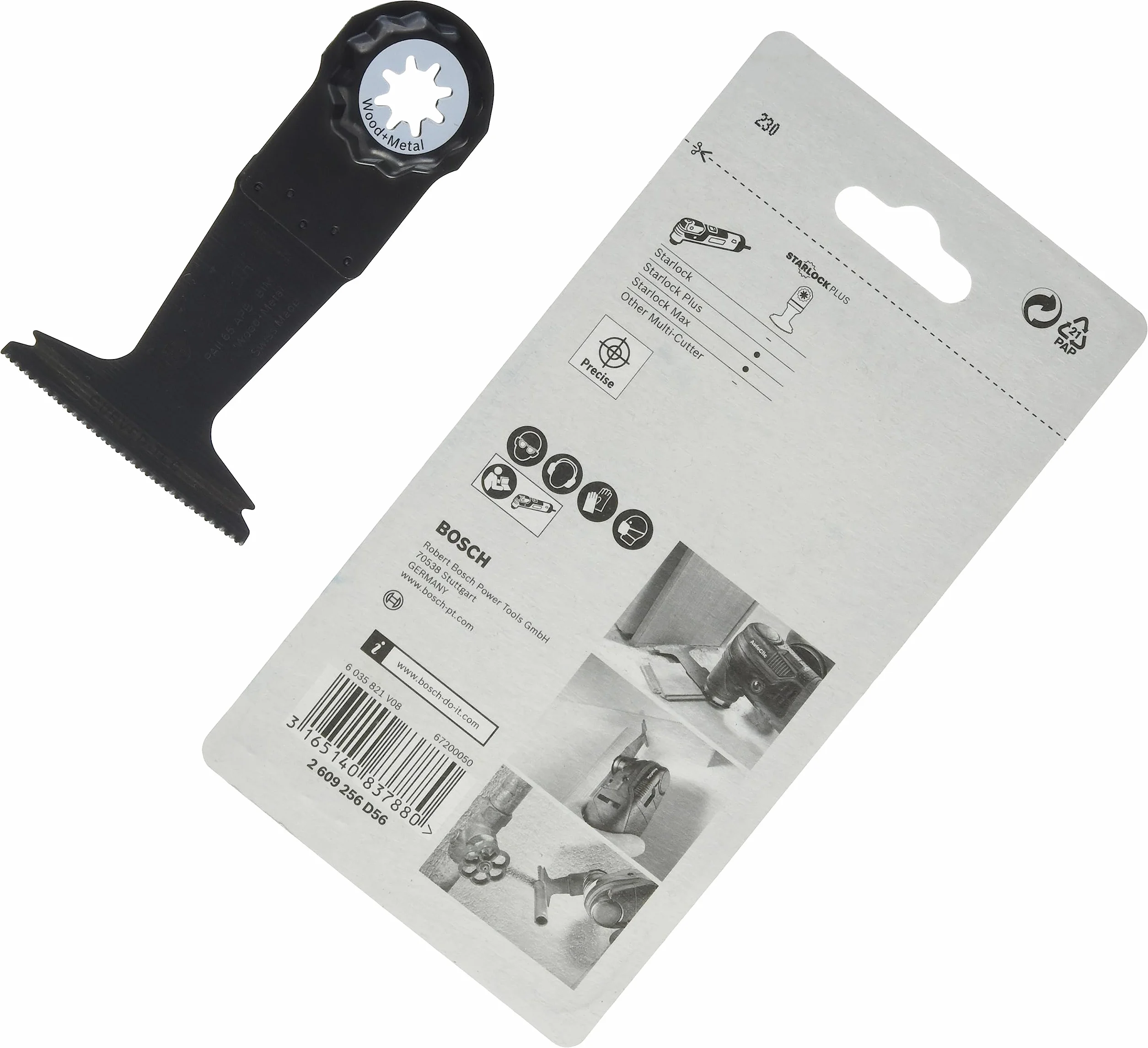 Bosch PAII 65 APB Accessorio per multiutensile curvo legno metallo DIY