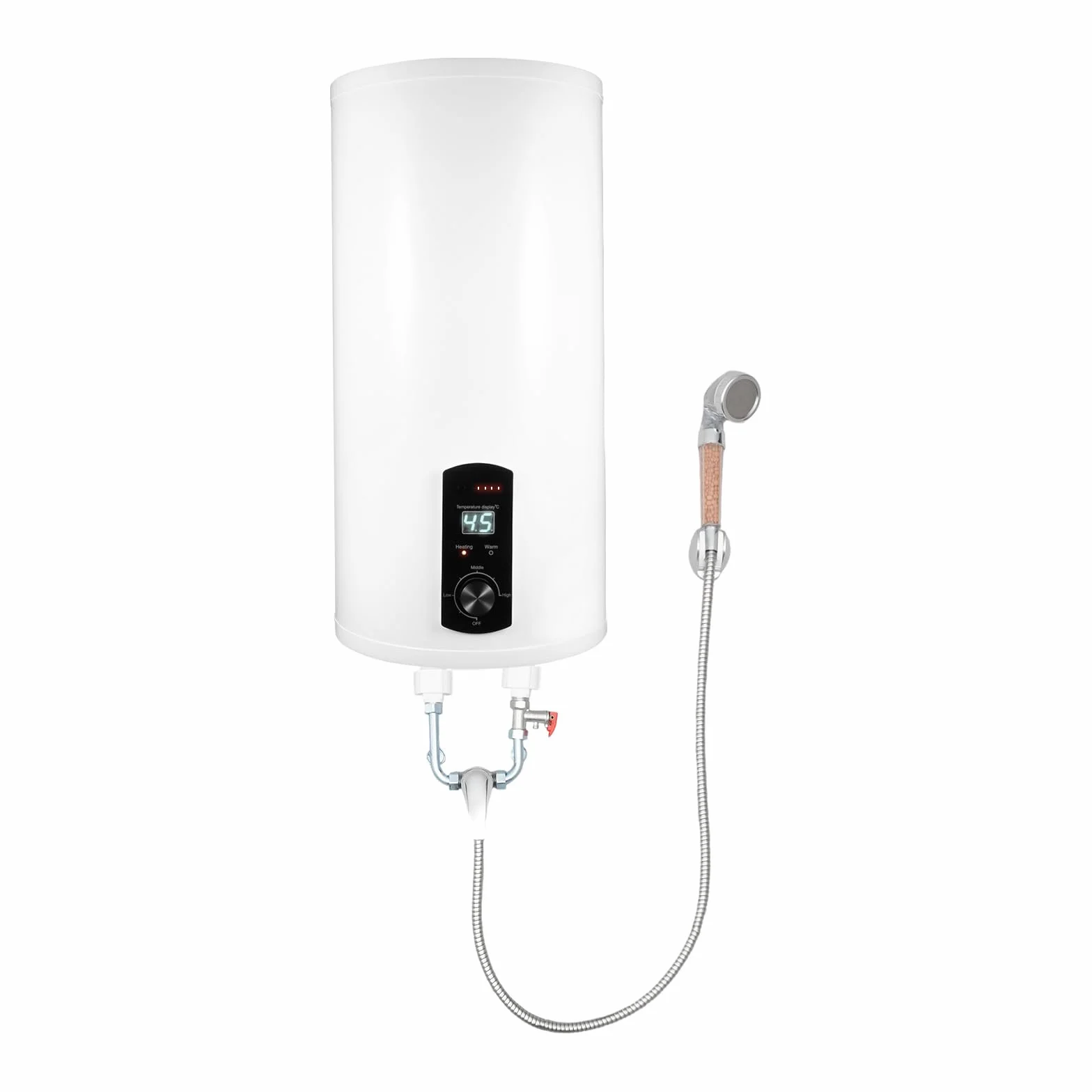 Scaldacqua elettrico 80L verticale 2000W scaldabagno con display digitale per bagno cucina caravan IPX4 spina EU facile da montare