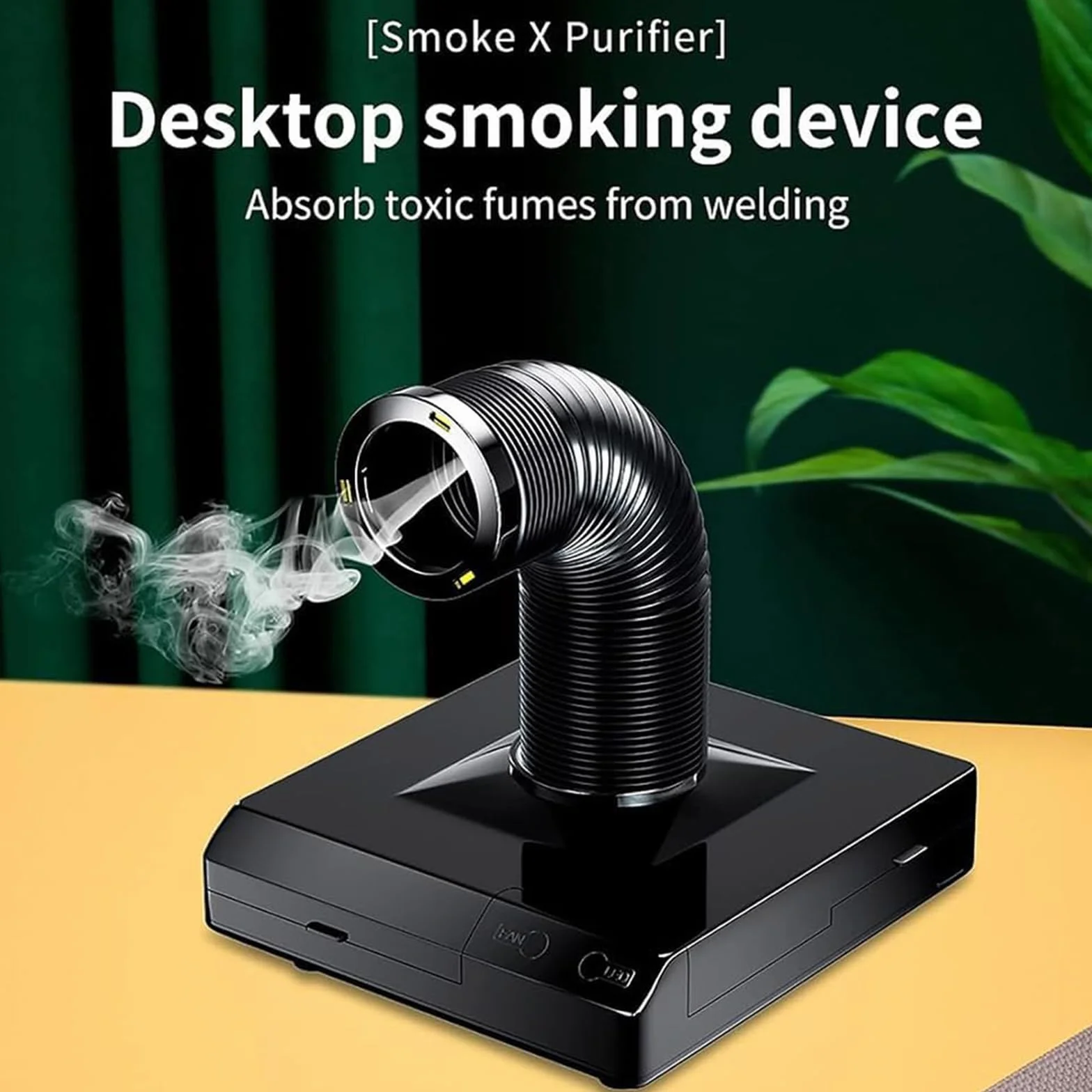 Solder Fume Extractor con luce LED rimuove il fumo di saldatura per riparazioni elettroniche