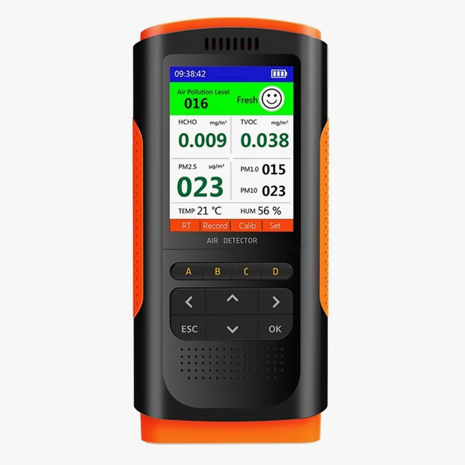 Analizzatore di CO2 Rilevatore formaldeide Monitor della qualità 'aria PM 2.5 Display portatile Inquinanti atmosferici Decorazione famiglia Per cucina e camper