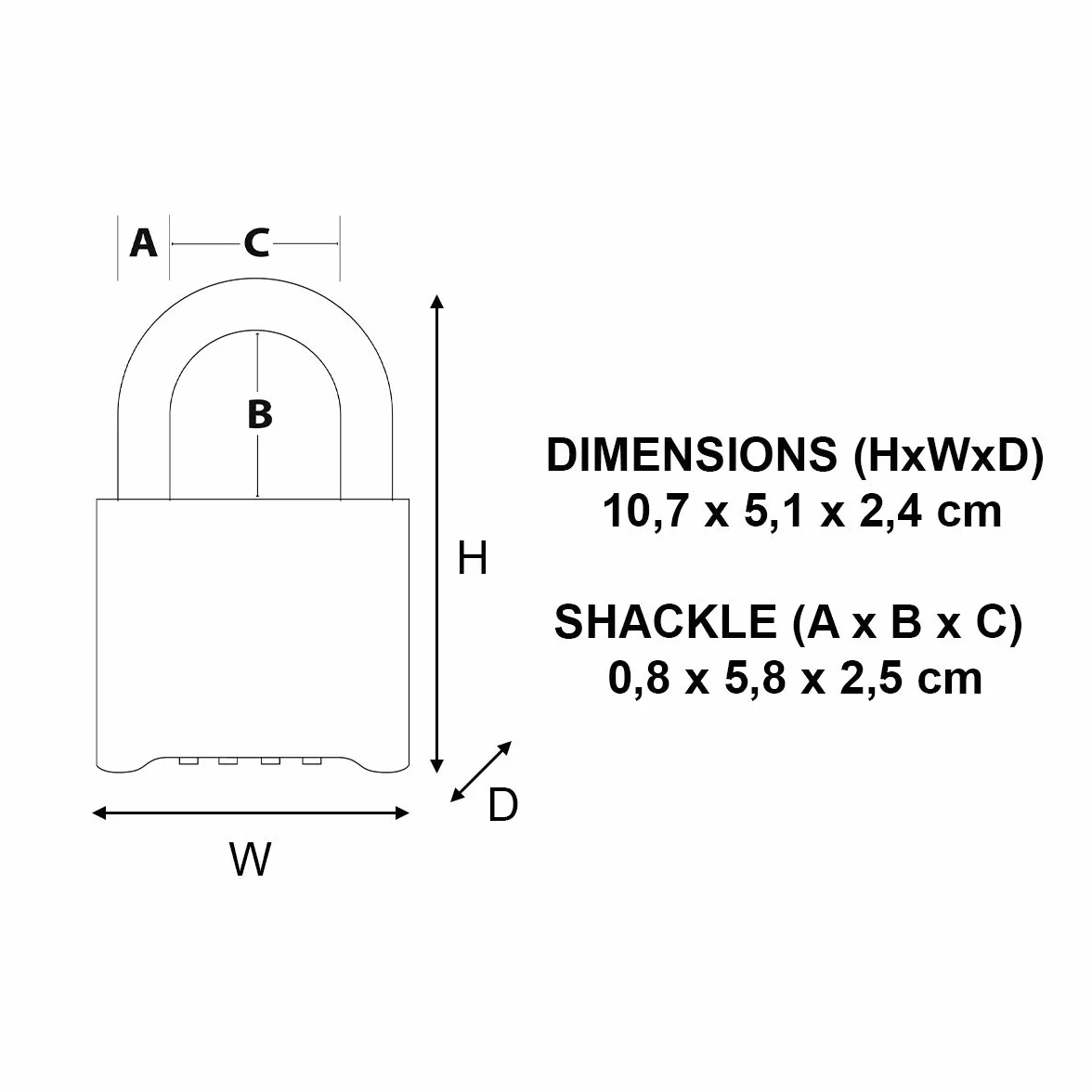 Master Lock 175EURDLH Lucchetto Certificato a Combinazione in Zinco massiccio con Finitura in Ottone, Oro, 10.7 x 5.1 x 2.4 cm
