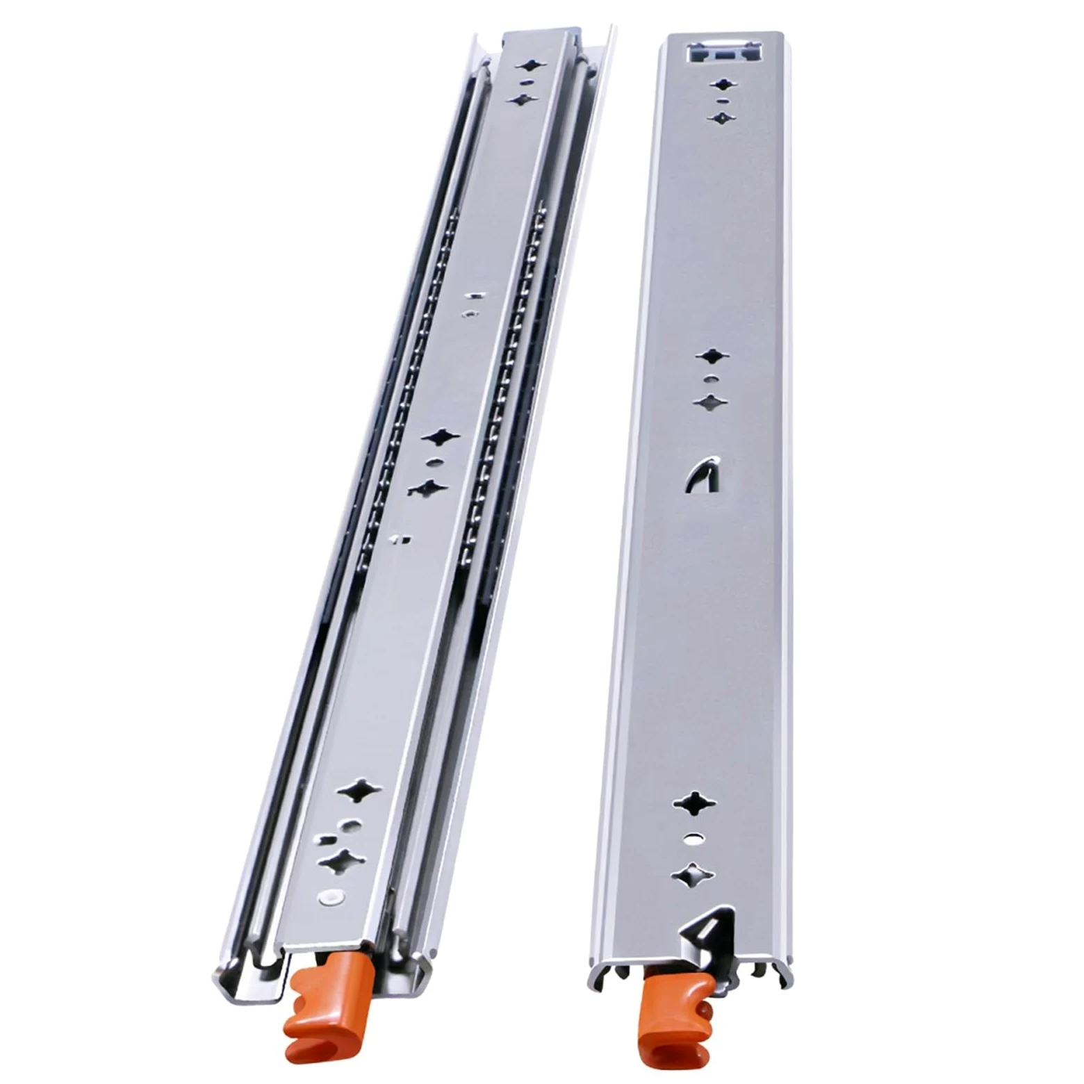 Guide per Cassetti con Bloccaggio 109kg, Estrazione Totale a 3 Sezioni | Cuscinetti a Sfera Montaggio Laterale Guida Industriale per Camper Roulotte Furgoni(40″/1000mm)