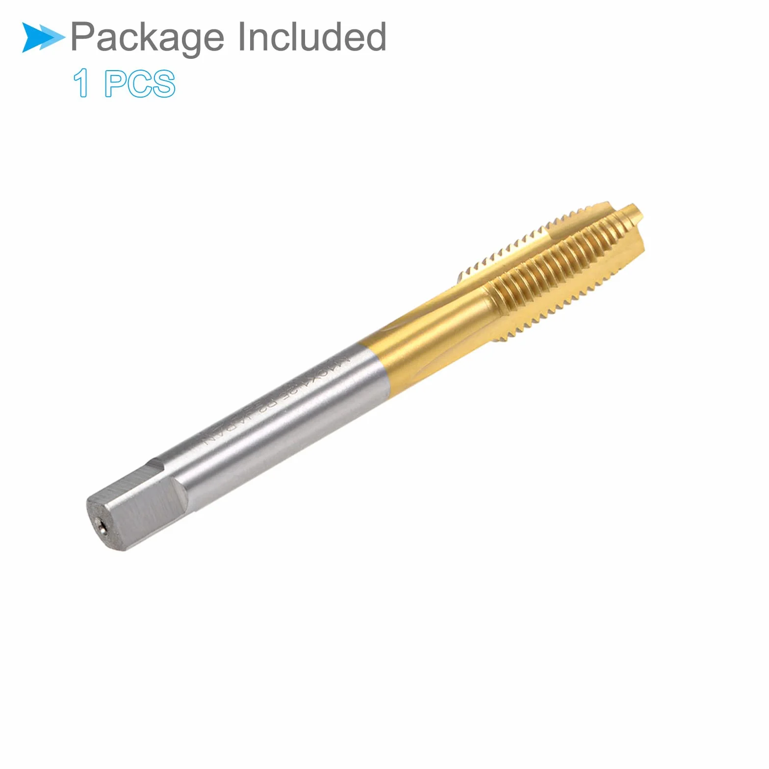 Spirale Punta Maschi M10 x 1.25 Filo Titanio Rivestito Acciaio 6542 Vite Fresatura Foratura Maschio, 1 Pezzo