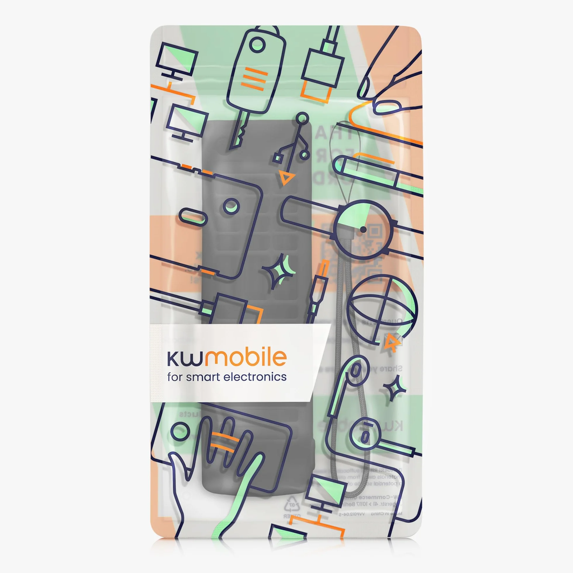 kwmobile Custodia Silicone Telecomando Compatibile con LG Smart TV AKB Cover - Guscio Protettivo Telecomando Antiscivolo - nero
