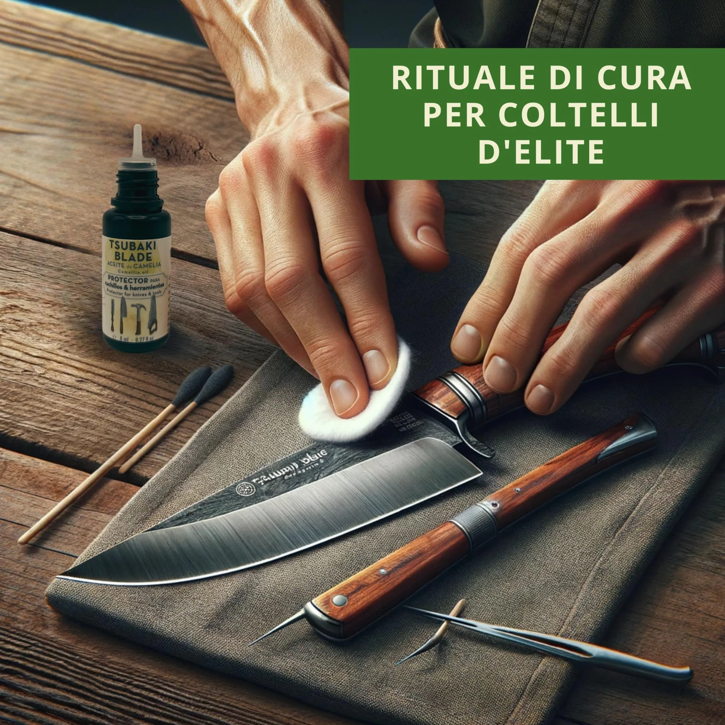 Tsubaki Olio di Camellia per Coltelli e Strumenti Protettore Antiossidante Lubrificante Naturale 100% Puro