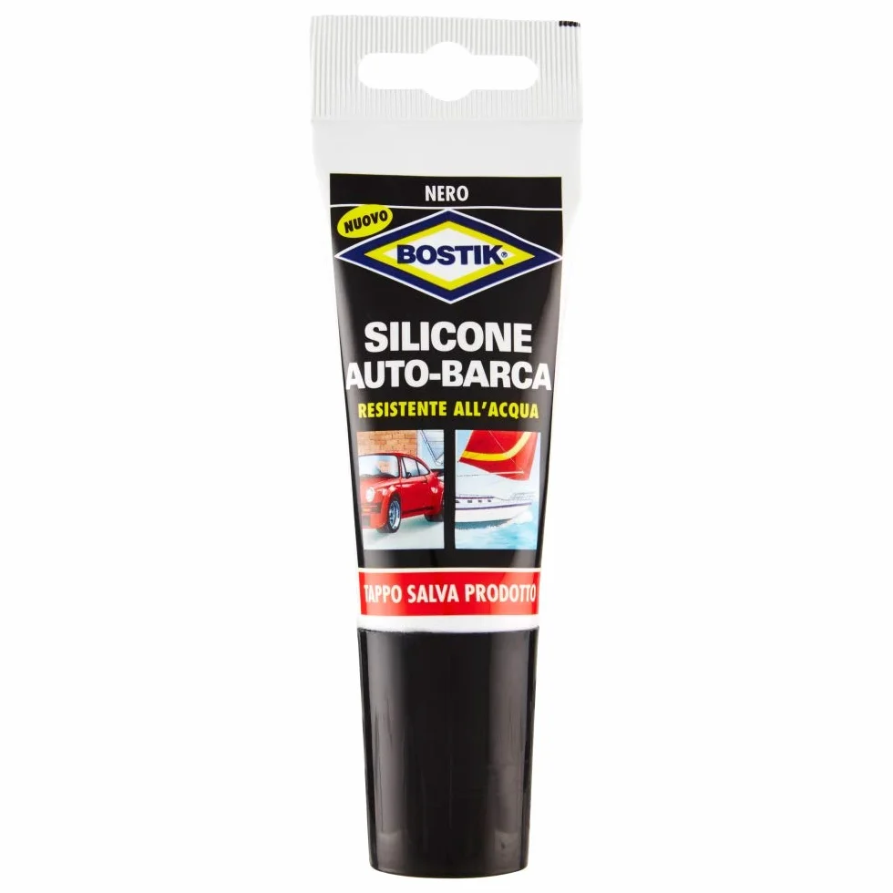 Bostik Silicone Auto-Barca Nero 60ml