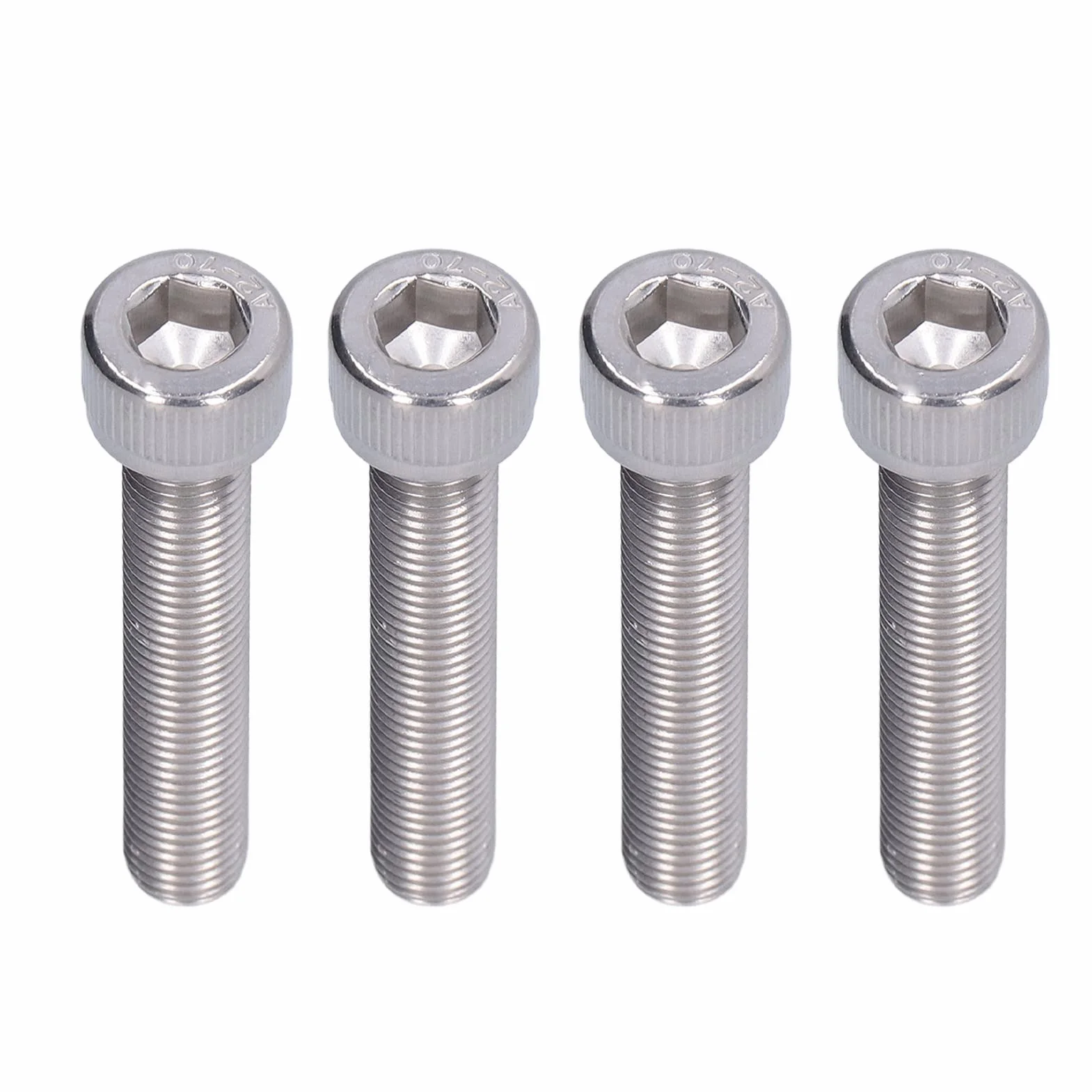 Bullone Esagonale M10x1,25 A2 Acciaio Inossidabile Vite a Passo Fine M10*55 4 Pezzi