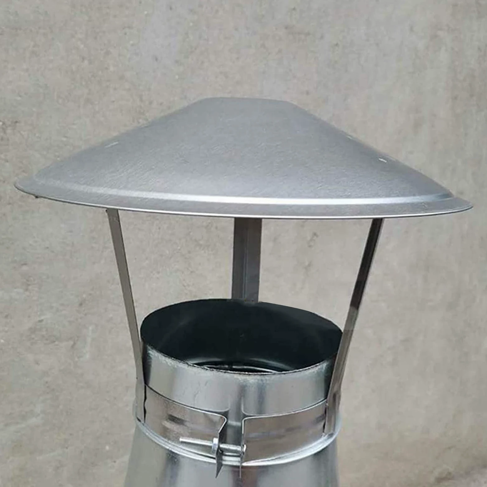 Copertura per canna fumaria in acciaio inox, copertura antipioggia per canna fumaria, copertura da pioggia e neve, protezione per tubi da 75-250 mm, cappello da 125 mm 300 mm, cappello da 100