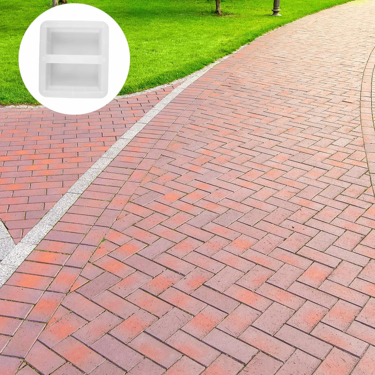 Supvox Stampo rettangolare olandese per mattoni: 20 x 10 x 6,2 cm, stampo in plastica per mattoni in cemento per esterni, giardino, pavimentazione, pietra, balcone, cemento, stampi decorativi