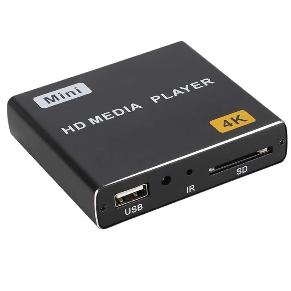 Mini 4K HDD Media Player Car U Disk Player 1080P con Unità USB/Schede SD Spina UE
