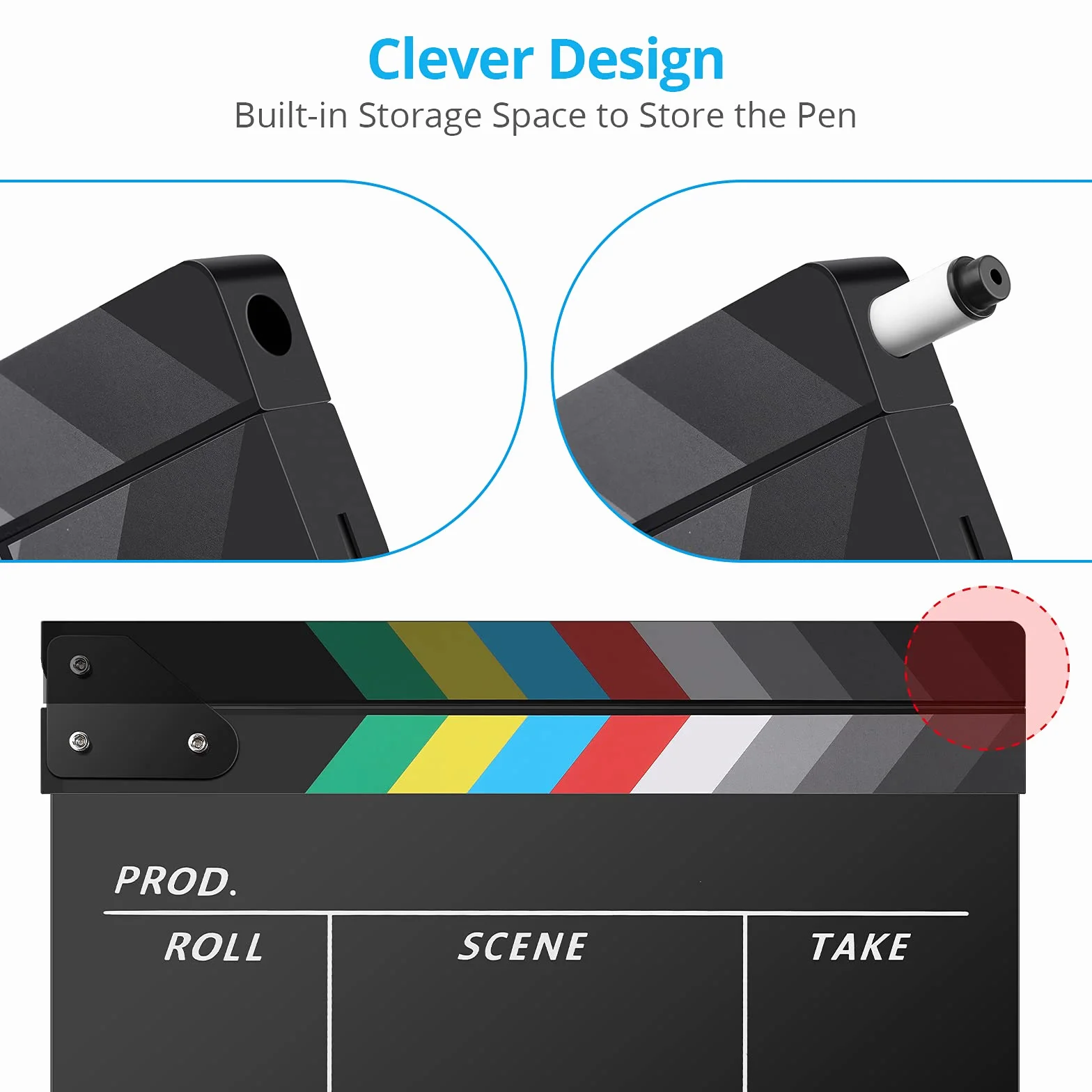 Cinematografico di Film Clapper, Acrilico Assicella Secco Acrylic Plastic Ciak Cinematografico, Multicolor