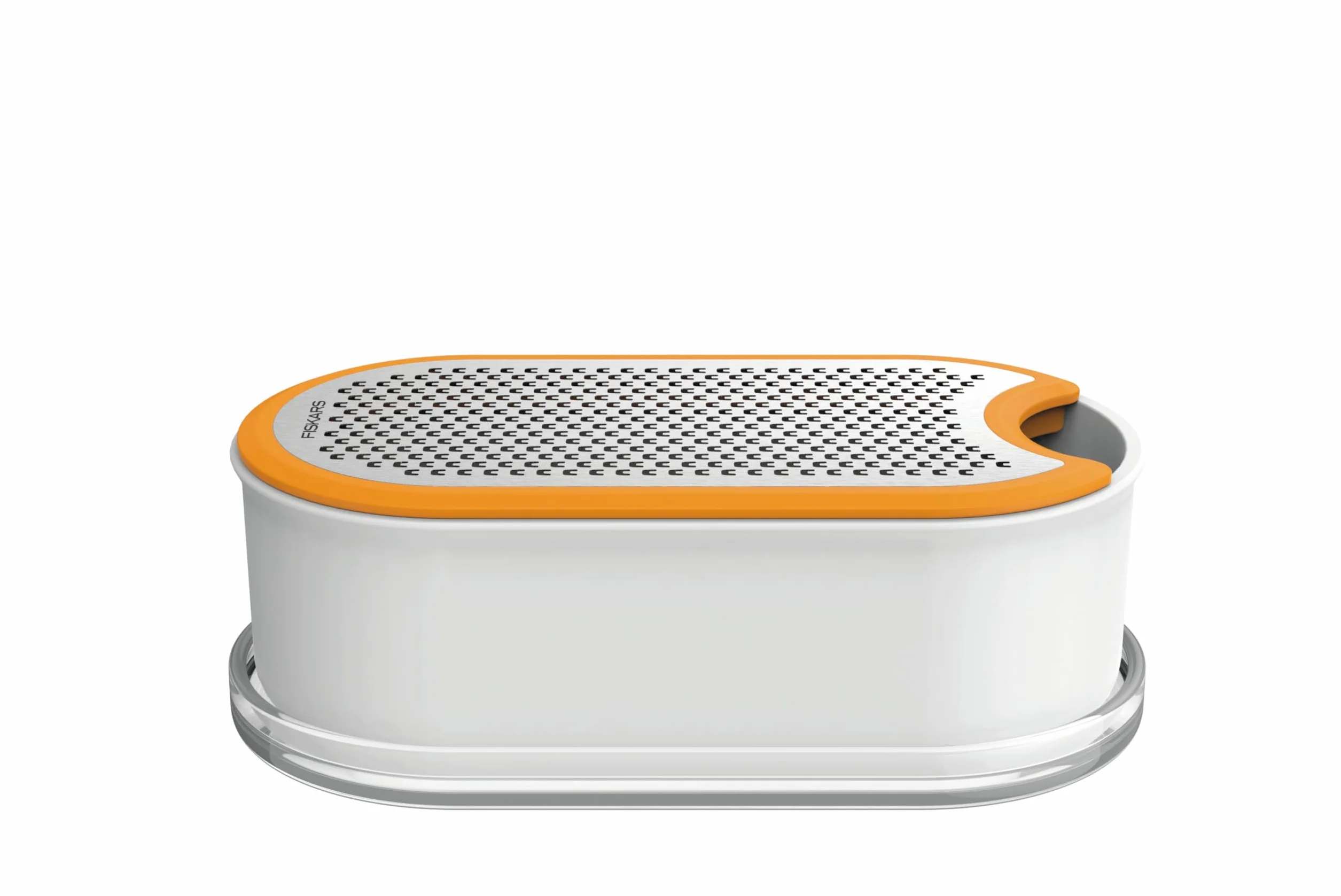 Fiskars Grattugia con contenitore, 16,8 x 9,0 cm, Metallo/Plastica, Functional Form
