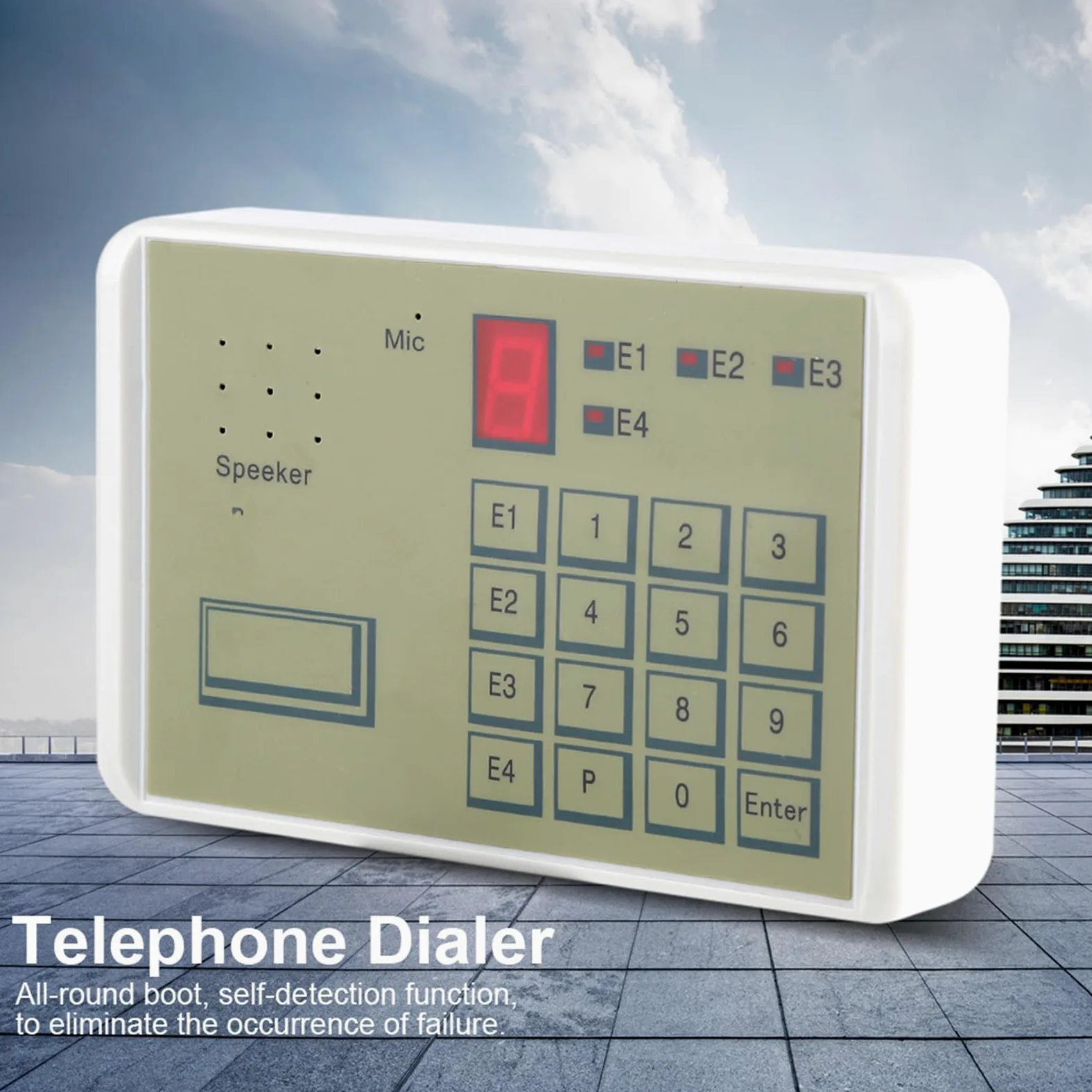 Combinatore Vocale Telefonico, Combinatore Vocale Automatico Per Telefono Cablato 12V con Durata di Registrazione Vocale di 20 Secondi E Combinatore Telefonico Per La Sicurezza Dell'ufficio Domestico