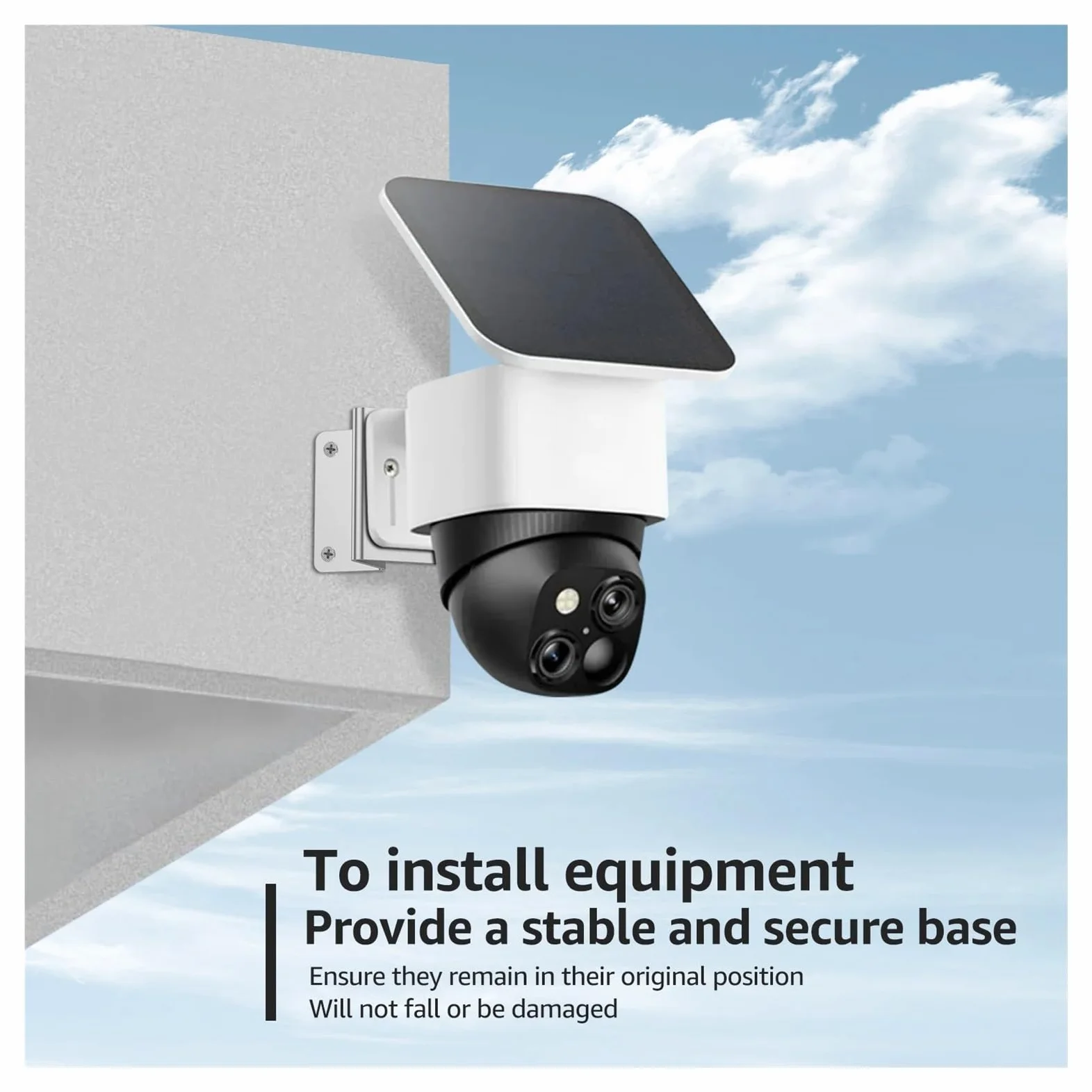 Supporto angolare a parete for telecamere PTZ/di sicurezza, acciaio inossidabile