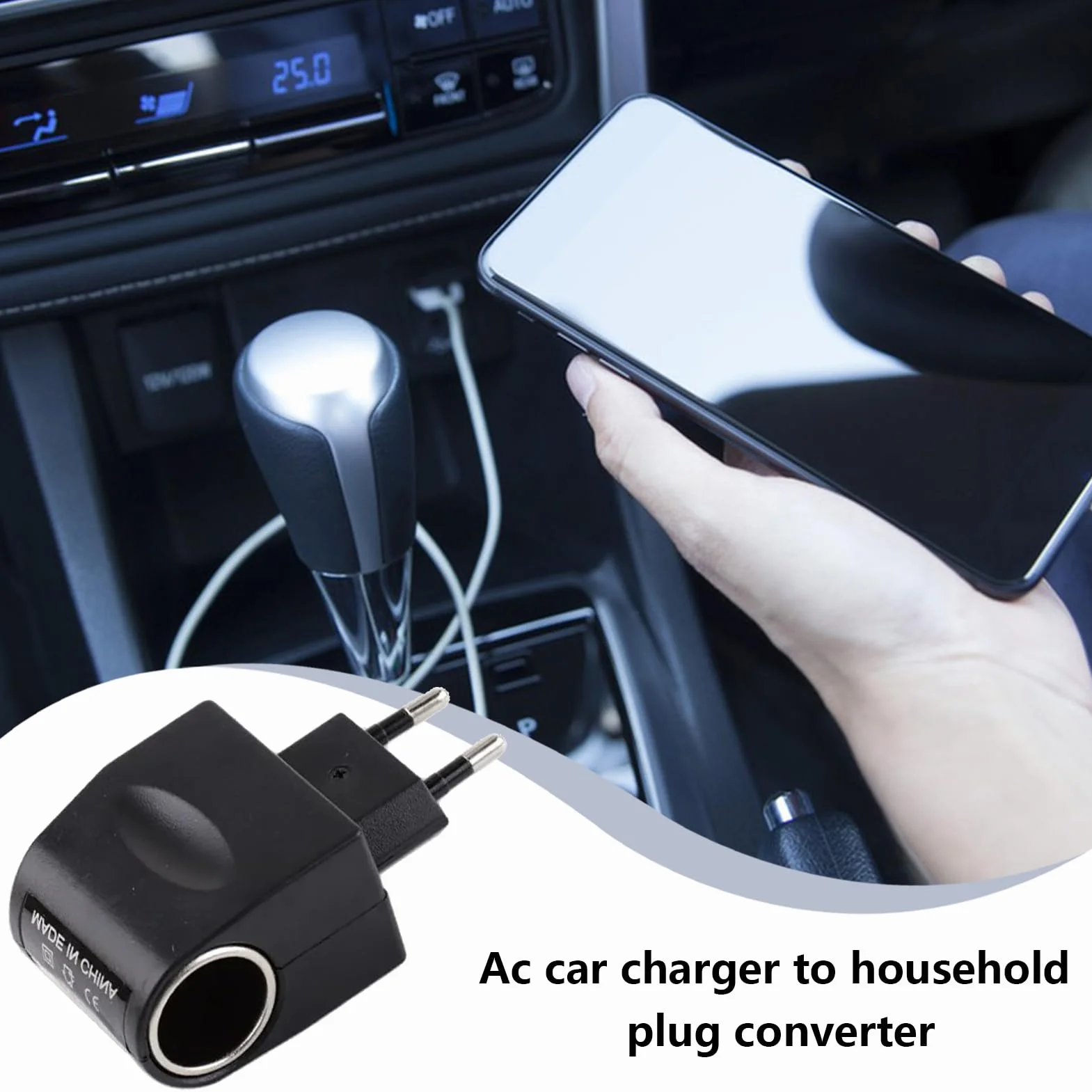 Adattatore a più leggera, adattatore per auto da 12 volt, 220 V su con display LED, convertitore leggero-AC/DC automobilistici Carader trasmettitori di radio, telefoni, autoventisilato