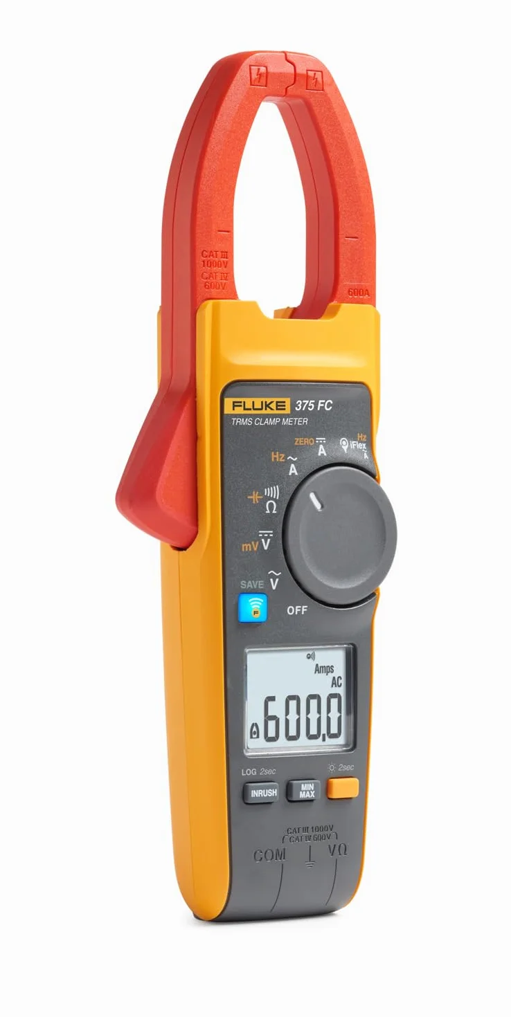 Fluke 375FC Multimetro a pinza 600A, 1000V AC/DC, TRMS, datalogger, frequenza, Fluke Connect