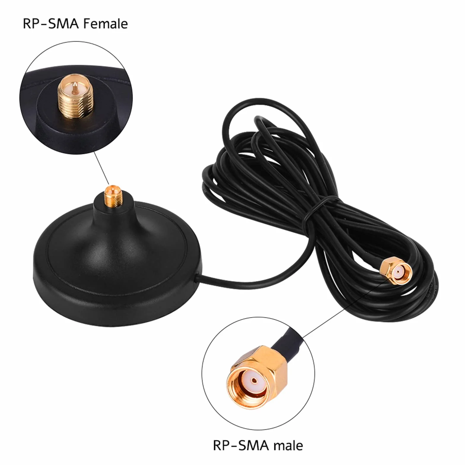 Cavo SMA Prolunga Antenna 3M, Maschio a Femmina RG174 Coassiale per Modem Router Cellulare 2G 3G 4G LTE WiFi