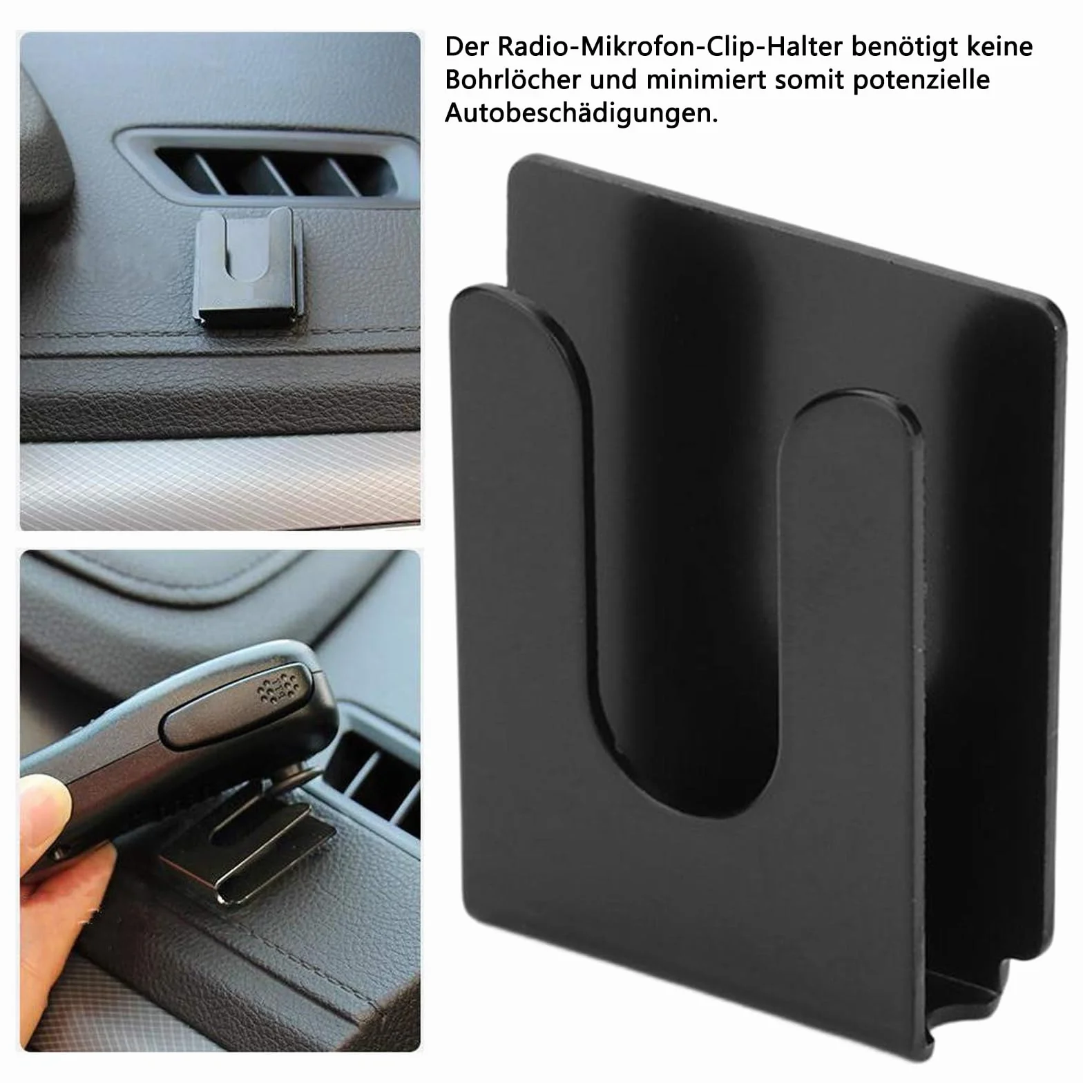 4 Pezzi di Clip Portamicrofono, Portamicrofono per Auto, Portamicrofono per Auto, Portamicrofono per Radio, Clip per Appendere Il Microfono del Telefono Cellulare, per YAESU, Kenwood, ICOM