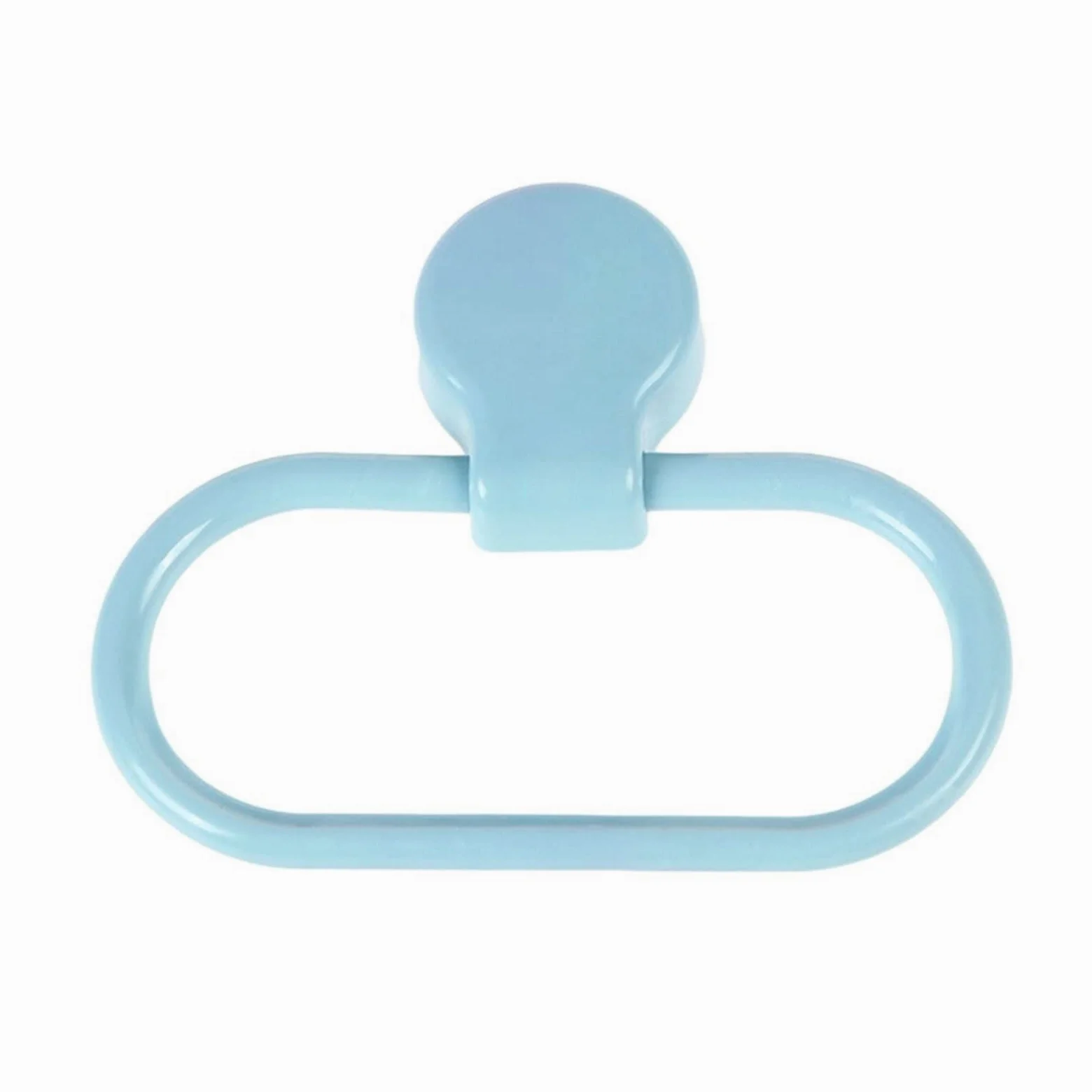 Anello di asciugamano auto adesivo con ganci a parete a parete rastrellino per bagno e perforazione da cucina Installazione gratuita Blu Avvito sul design LWX
