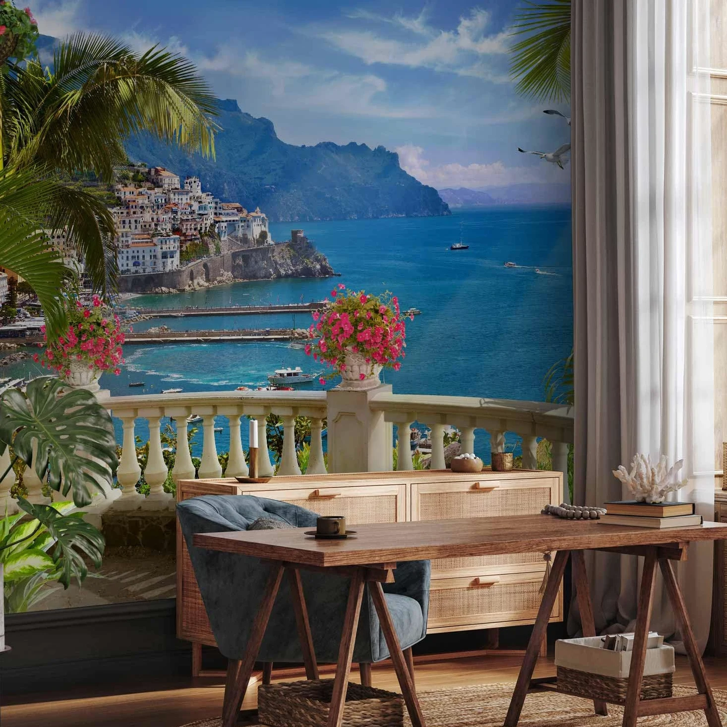murando - Carta da Parati Moderna per Cameretta, Mare, 200x140 cm | Fotomurali in TNT, Decorazione da Muro XXL, Carte da Parati Moderne, Italia, Produzione Europea