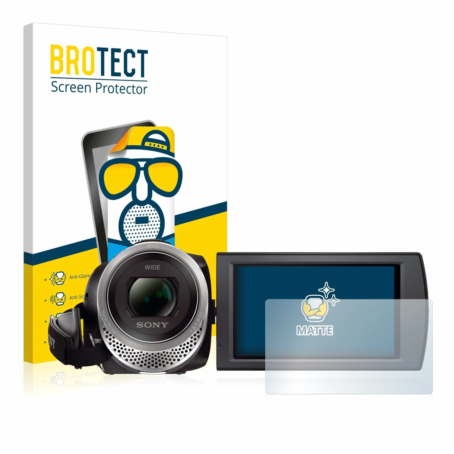 brotect Pellicola Protettiva Opaca per Sony FDR-AX53 Pellicola Protettiva Anti-Riflesso (2 Pezzi)