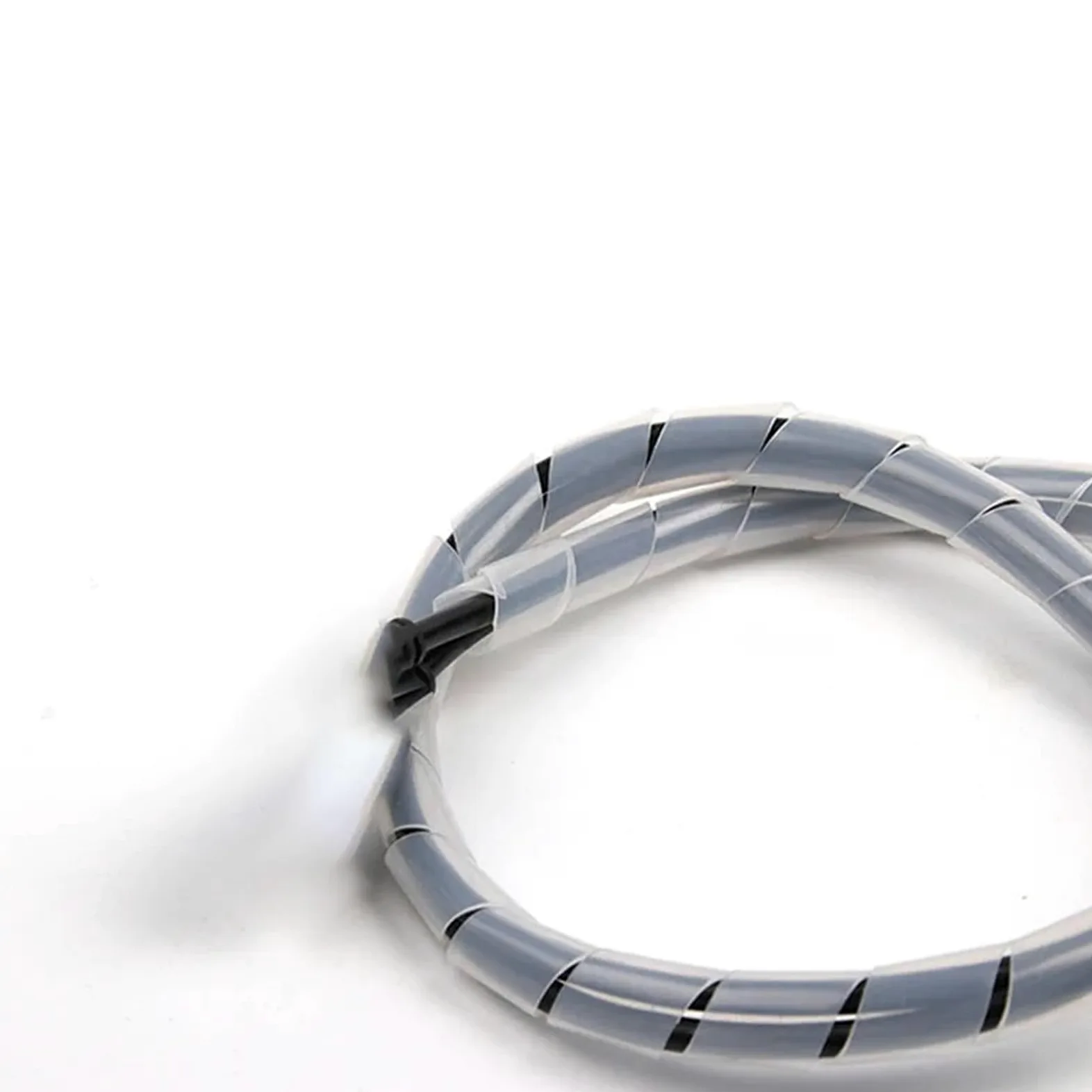 Manicotto per cavo a spirale, 3 metri, guaina protettiva per tubo di avvolgimento da 3 mm, 4 mm, 5 mm, 6 mm, 8 mm, 10 mm, nero (ID6 mm, nero, 3 metri)