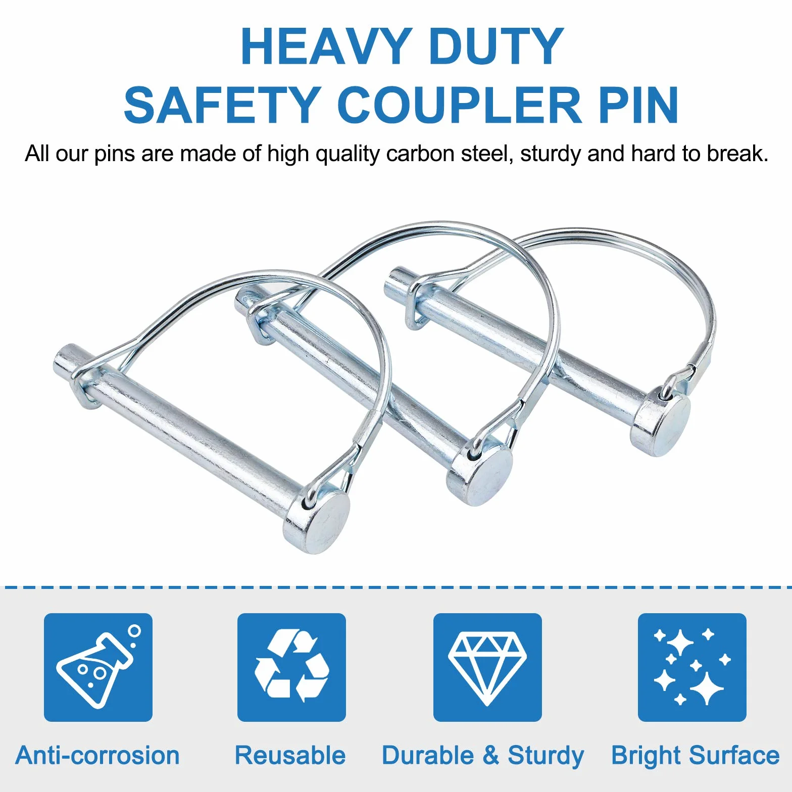 Increway, perni di bloccaggio 1/4" x 2-1/4"