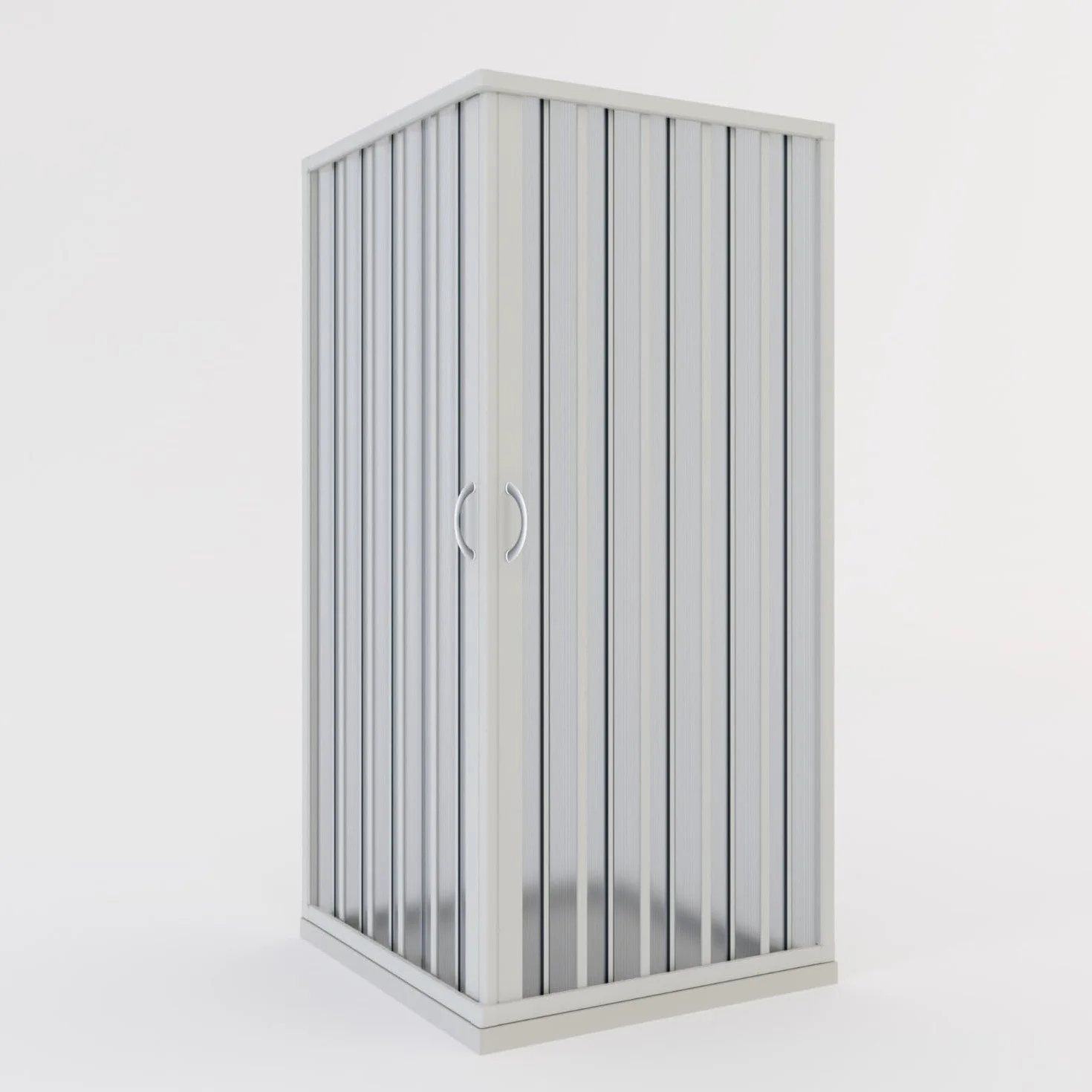 Box doccia a soffietto in PVC 75x75 cm H 185 mod. Aster apertura centrale