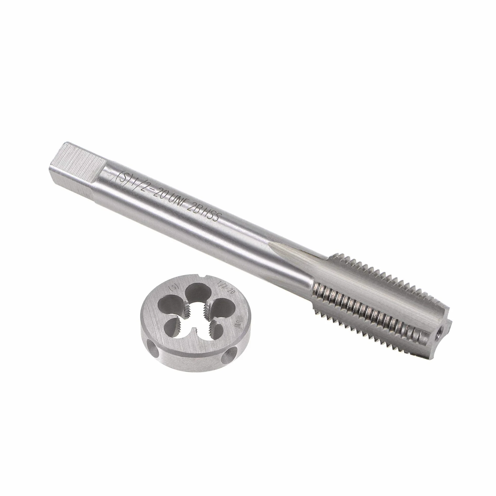 sourcing map 1/2"-20 UNF Set di maschi e matrici per macchina HSS con filettatura rotonda, mano destra