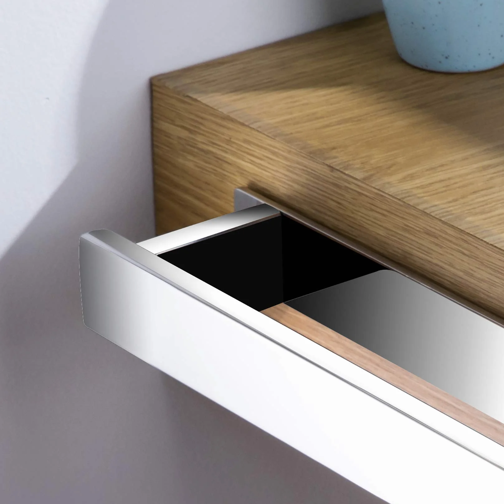 Portasciugamani Bagno Autoadesivo Acciaio Inox Specchio Lucido 39CM