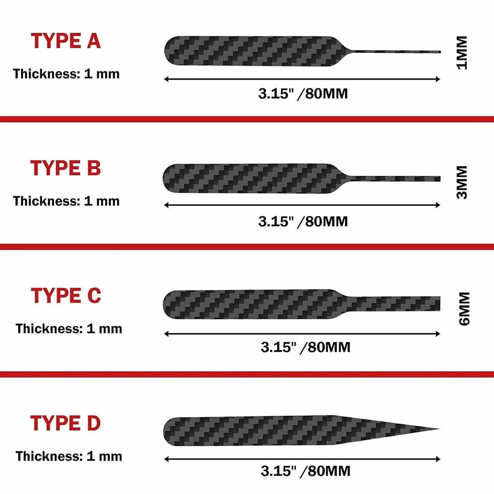 Bastoncini di Carteggiatura In Fibra di Carbonio (4 PCS) per Modelli In Scala