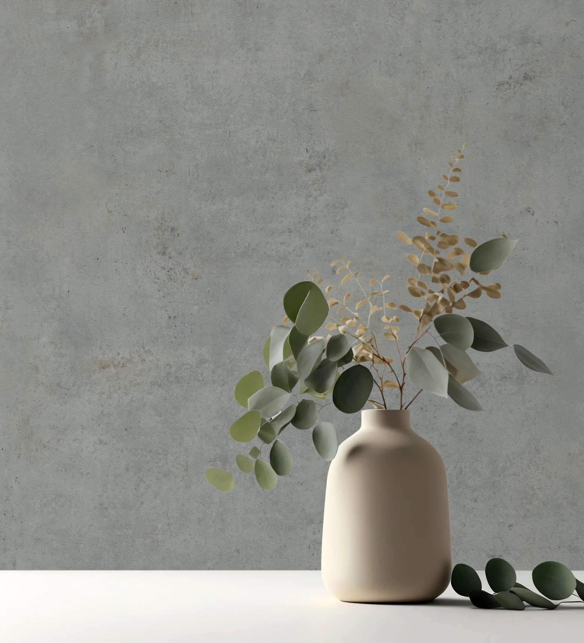 GAULAN 682765 - Carta da parati vinilica lavabile effetto microcemento con texture ruvida per pareti soggiorno cucina bagno camera da letto corridoio - Rotolo di 10 m x 0,53 m