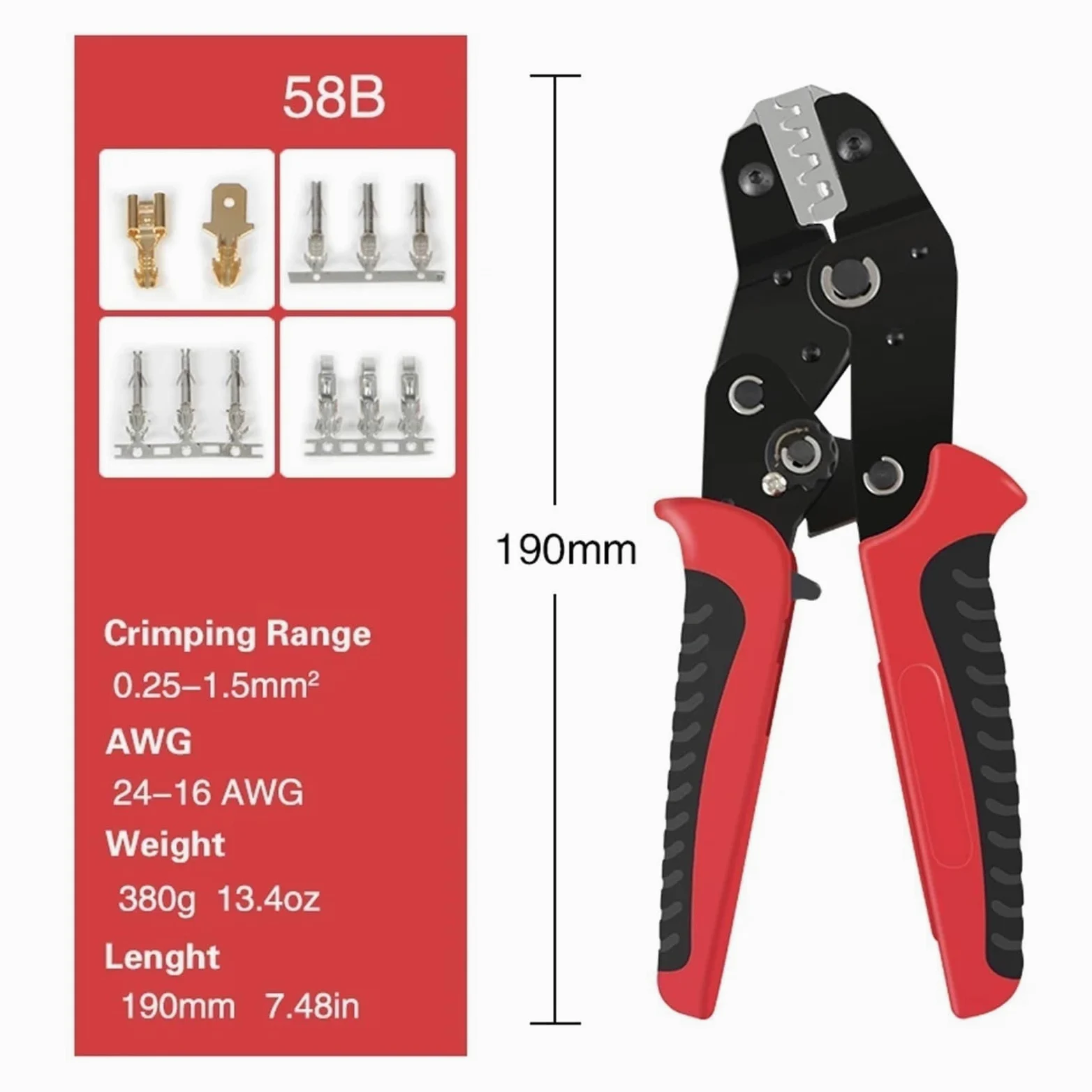Utensili per crimpatura Pinza Crimpatrice XH2.54 KF2510 SM 2.54 3.96 TAB 2.8/4.8/6.3 Terminali Morsetto Elettrico Min Tools(58B)