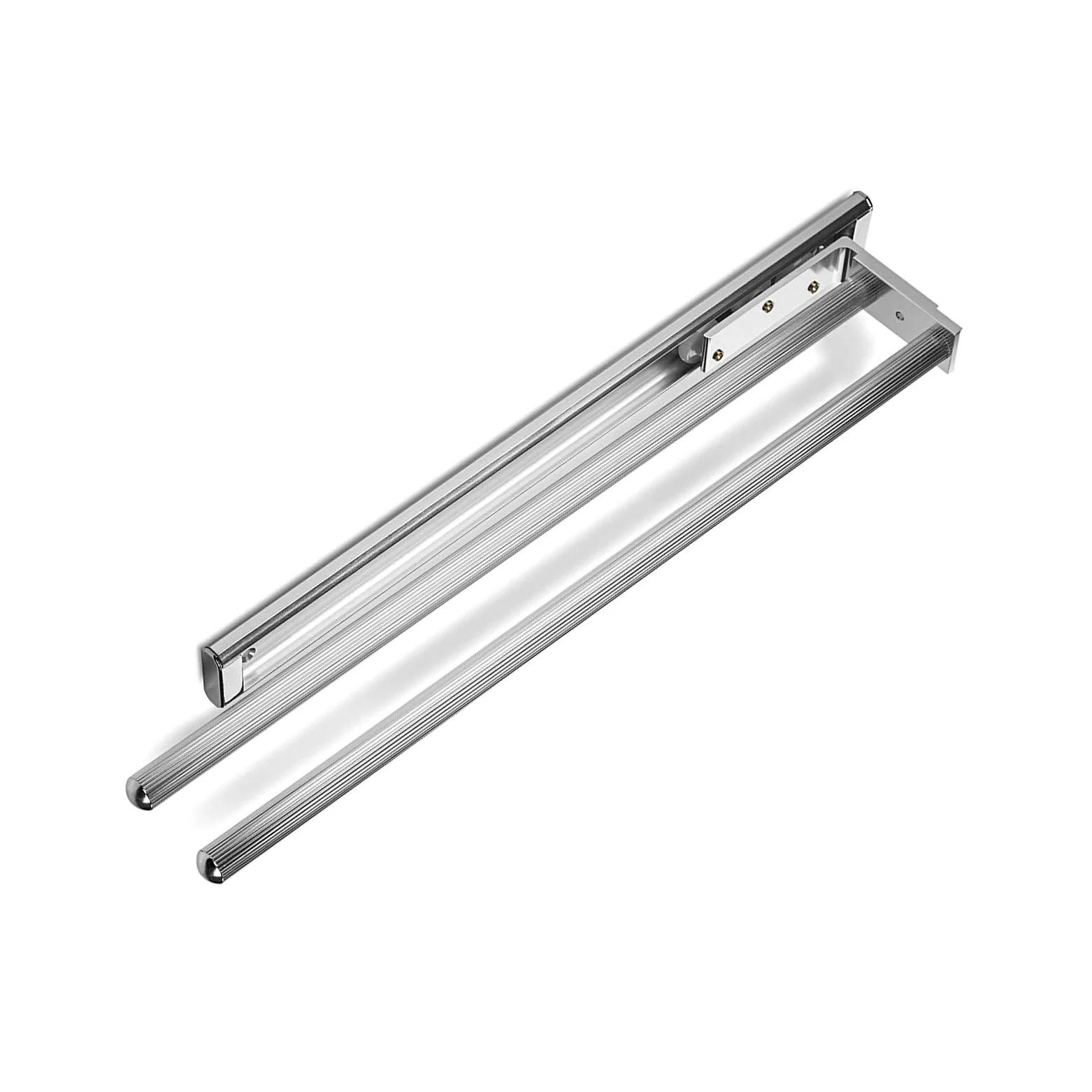 SOTECH 2 pezzi Portasciugamani rotanti TED 2 bracci cromato lucido | alluminio, 450 - 730 mm, estensibile estraibile telescopico adatto per bagno o cucina