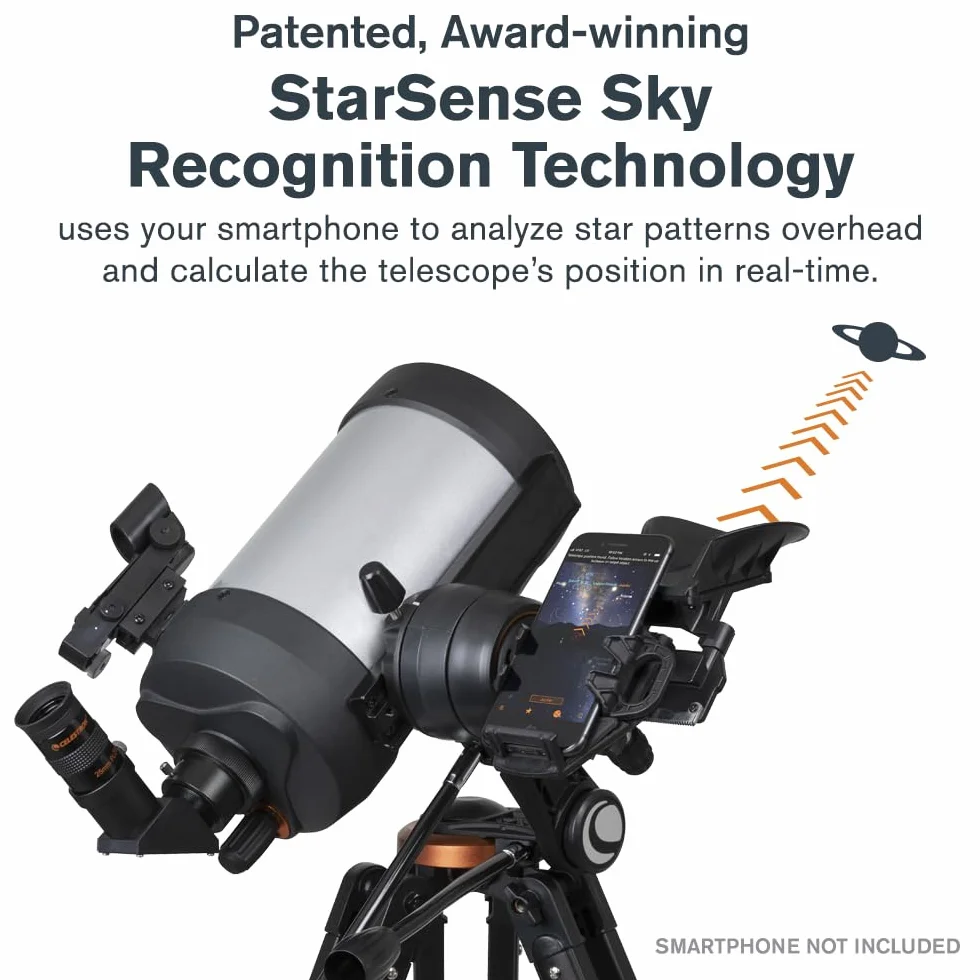 Celestron 22462 StarSense Explorer DX 5” Telescopio Schmidt-Cassegrain compatibile con app per smartphone Funziona con l'app StarSense – Compatibile con iOS/Android