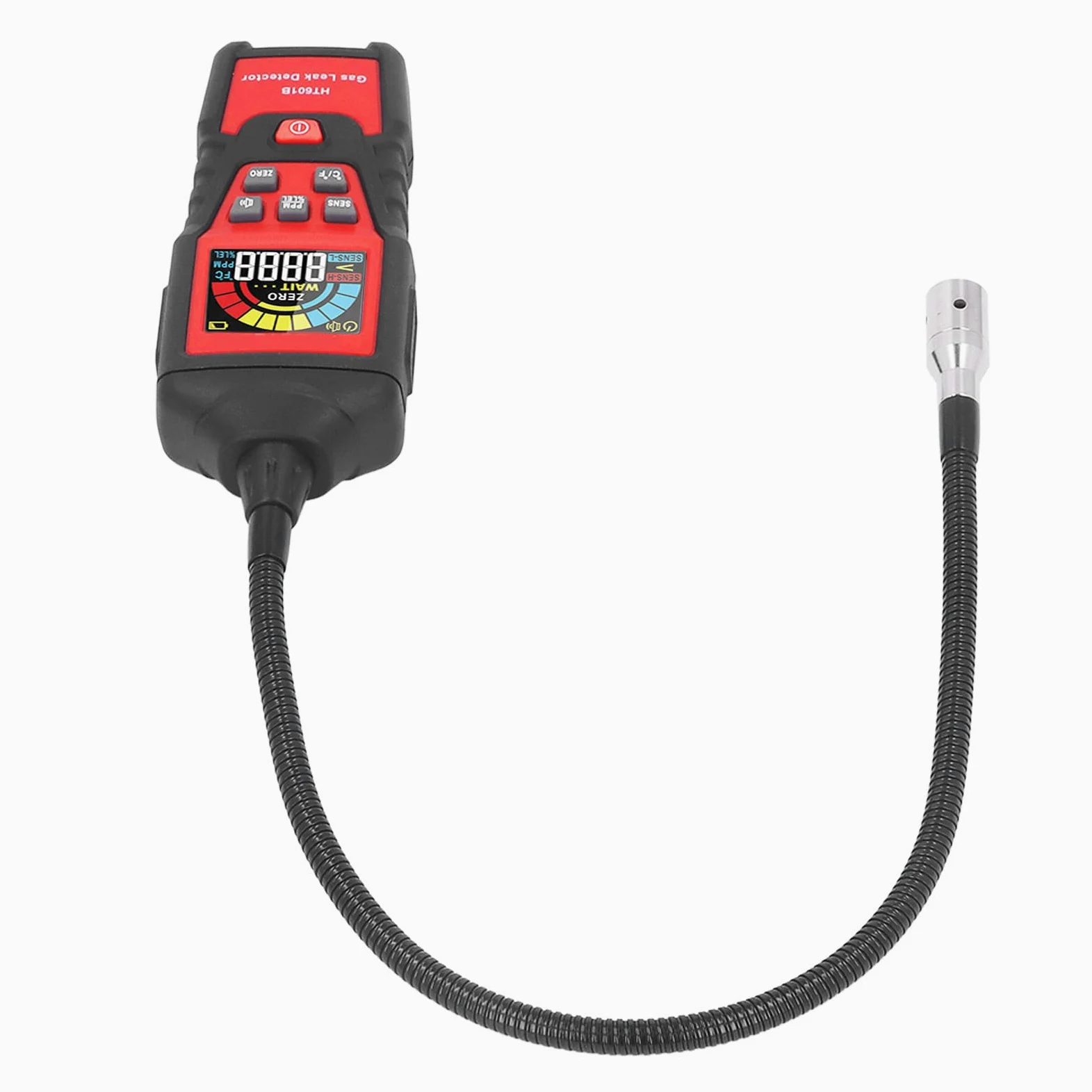 FTVOGUE Rilevatore di Perdite di Gas, Rilevatore di Gas Combustibile ABS con Display LCD, Allarme Sonoro e Luminoso, sensibilità Al Metano 50 PPM, Alimentato AAA per Uso Domestico in Cucina