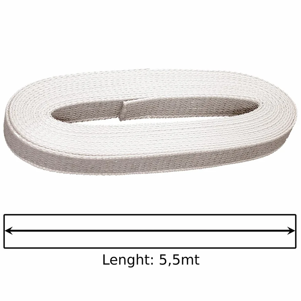 Cintino per Tapparelle Avvolgibili Super Resistente 5.5 mt x 22 mm Cinghia in Cotone Rinforzato