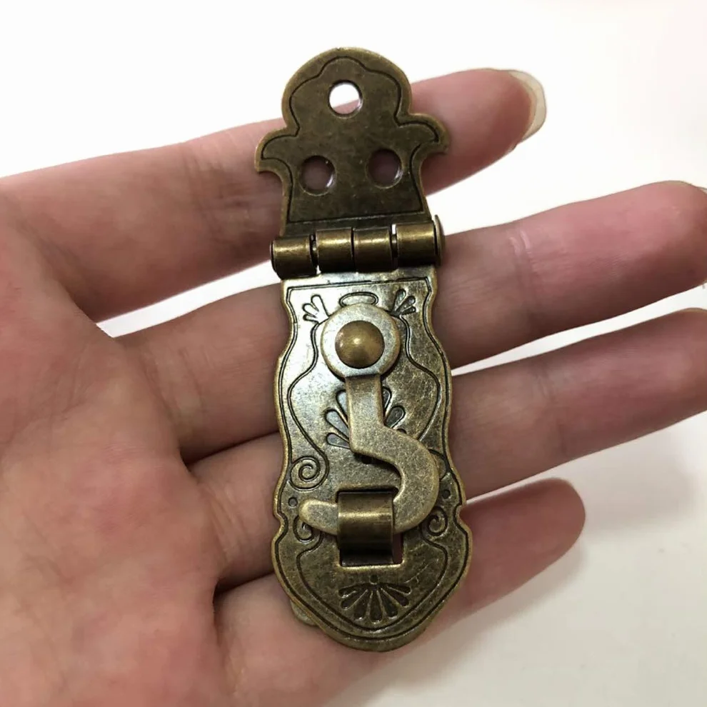 Cerniere per Notebook in Stile Vintage 90 Gradi Metallo Bronzo Anticato Chiusura a Gancio