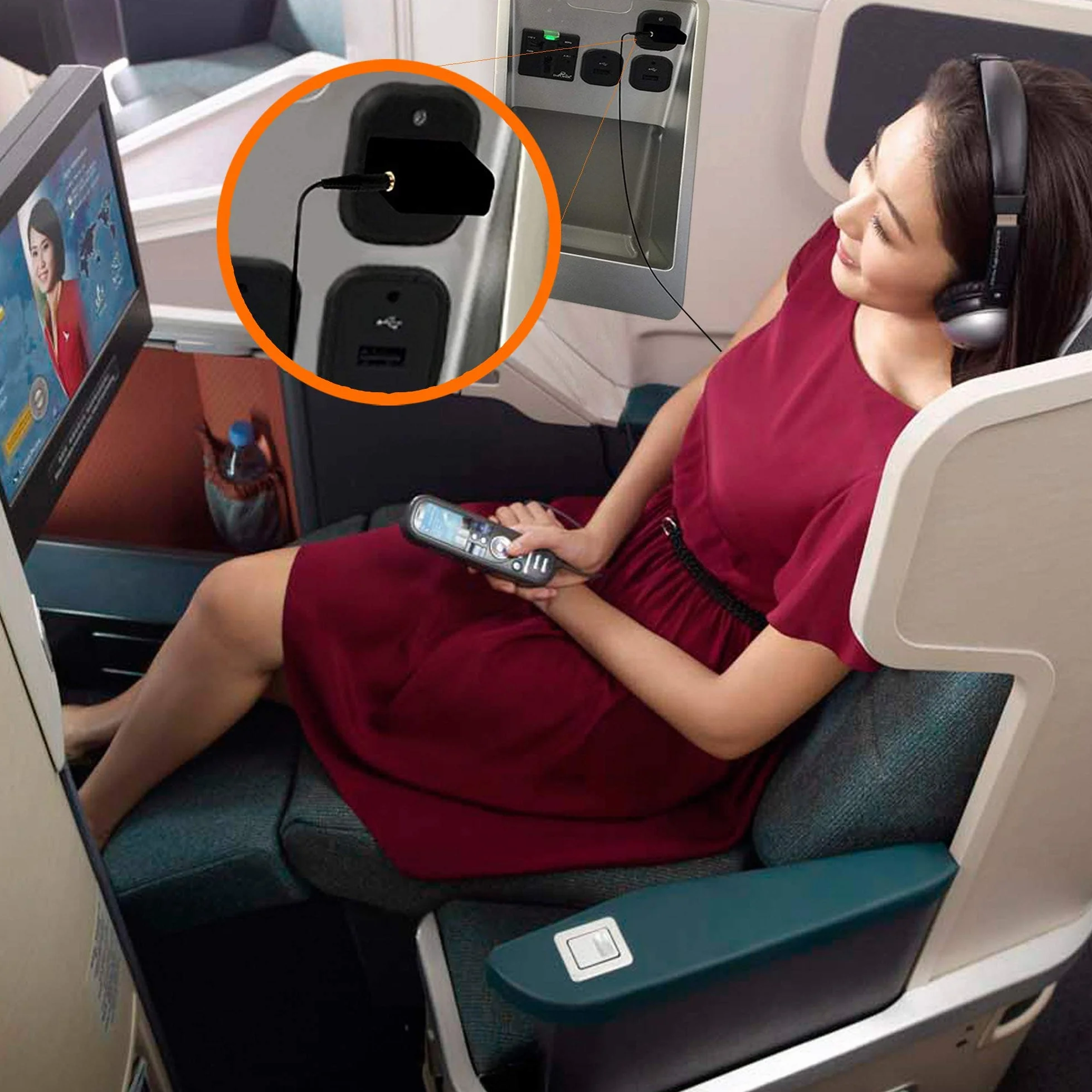 Mobi Lock 2 Pezzi Adattatori per Cuffie da Aereo Placcati in Oro - Usa le Tue Cuffie con i Sistemi di Intrattenimento in Volo dell’Aereo - Ottima Qualità del Suono in Tutti gli Aerei
