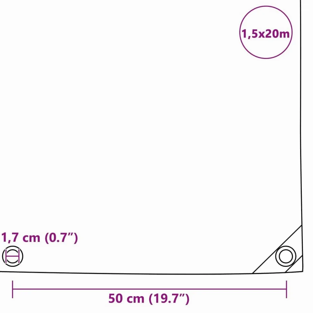 Telone 650 g/m² in tela con rivestimento in PVC blu, 1,5 x 20 m, con occhielli, per mobili da giardino, auto, barca, resistente alle intemperie