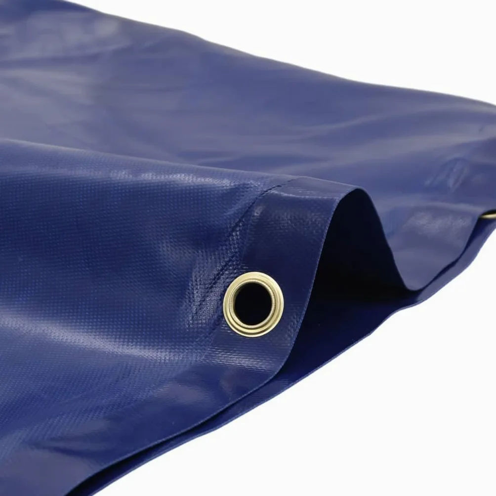 Telone blu, 5 x 8 m, in tela con rivestimento in PVC, 650 g/m², resistente alle intemperie, agli strappi, ai raggi UV, con occhielli in metallo, per giardino, campeggio, auto, rimorchio