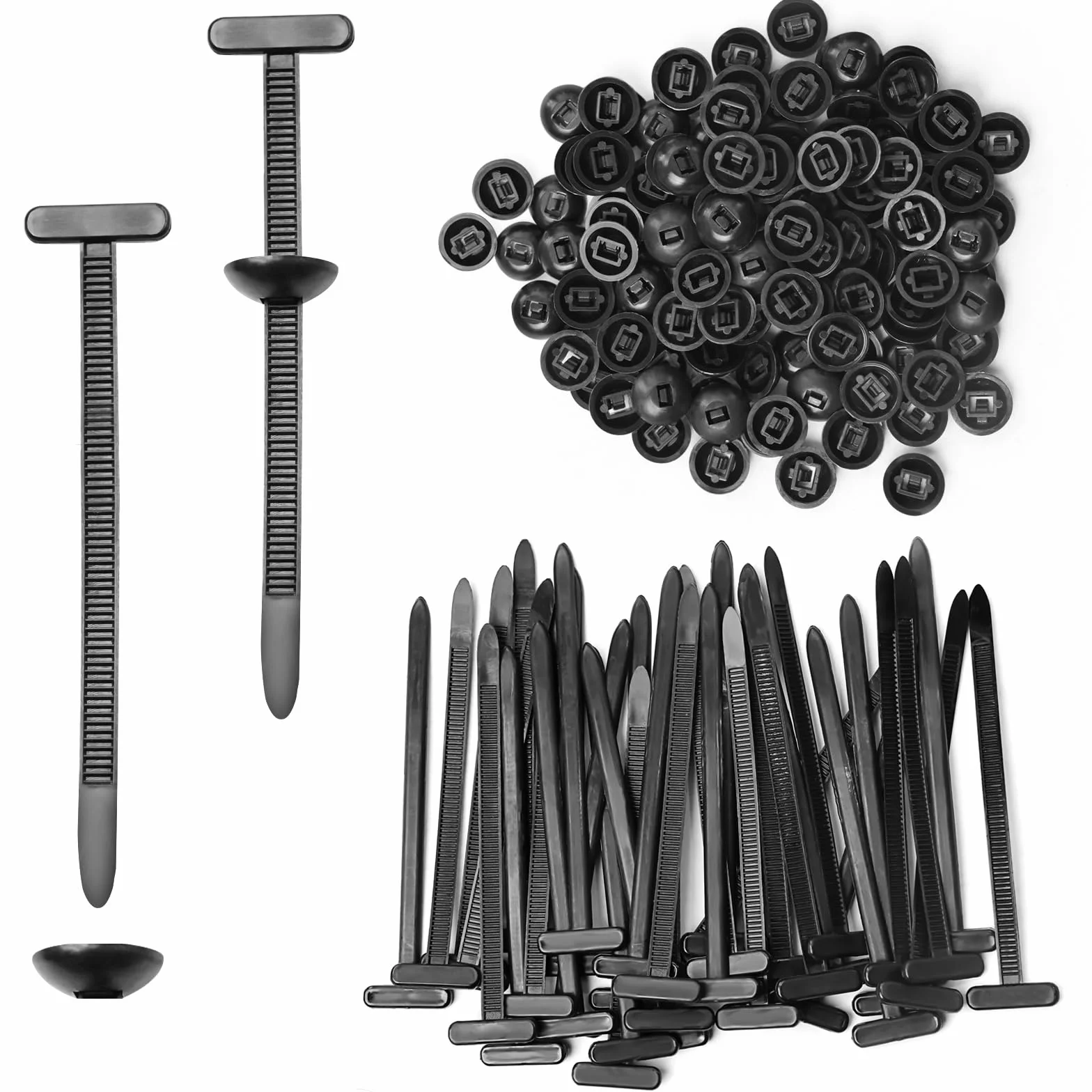 Universal Cable Tie Buckle Nylon 50Pcs Fibbia Universale Fascette Stringicavo