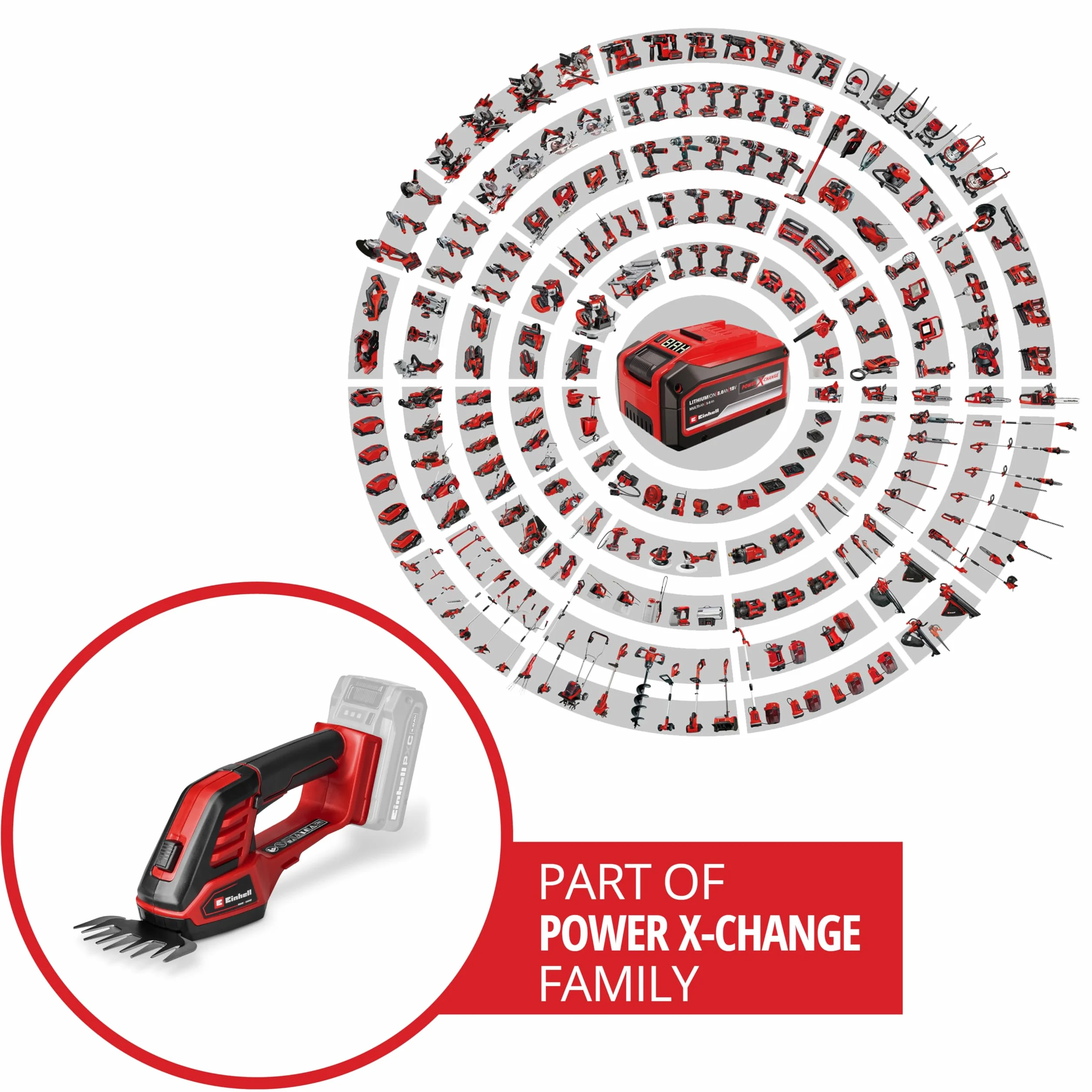 Einhell GE-CG 18/100 Li Noże do trawy i krzaków 3 w 1 18V Power X-Change