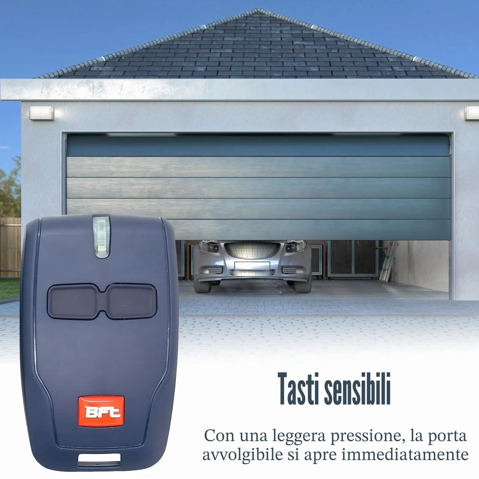 BFT Mitto 2 telecomando 433MHz 2 canali per apriportone garage portachiavi