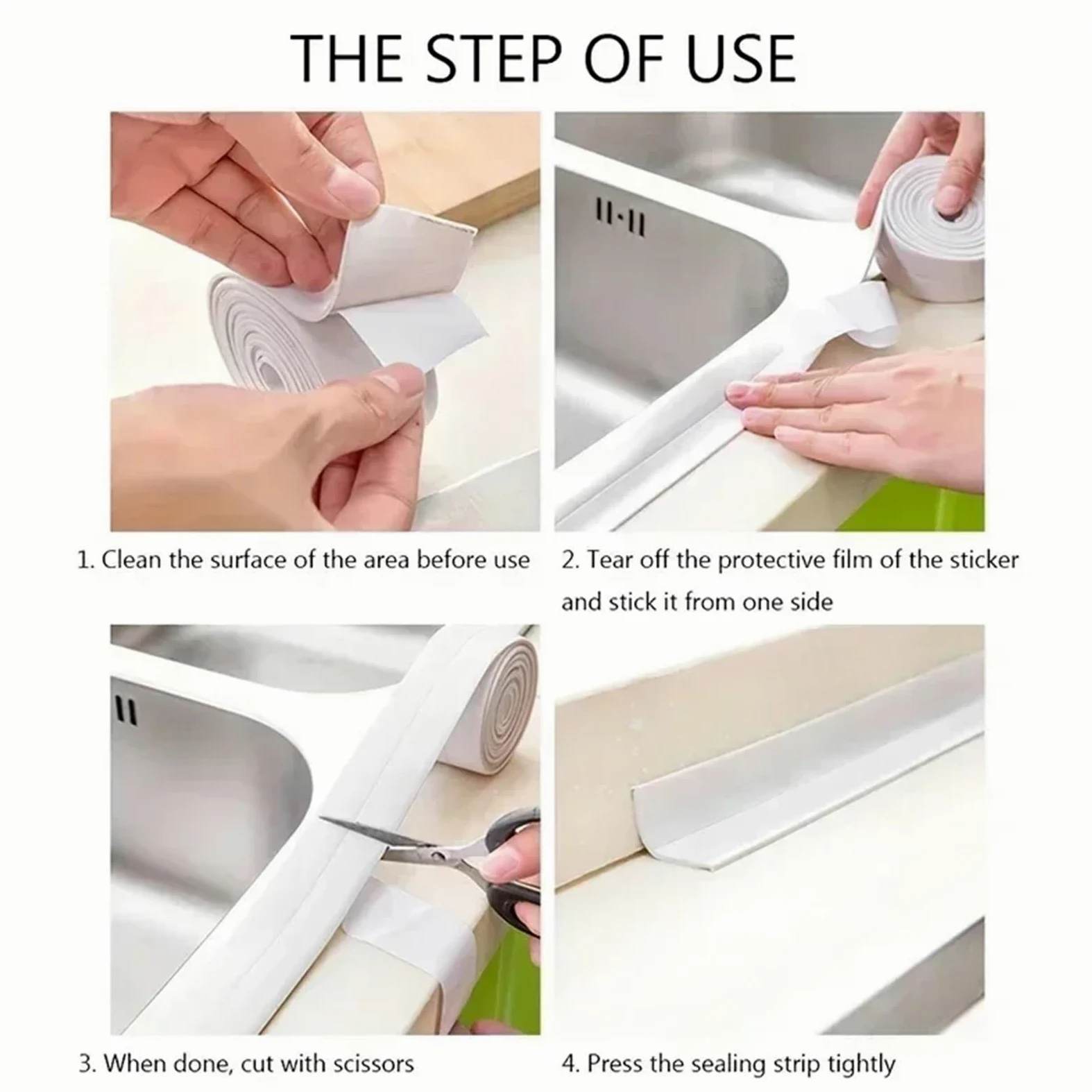 Nastro sigillante, 3 Rotoli di Nastri in PVC for WC da Bagno, for lavello Cucina, sigillante for controsoffitto, Striscia autoadesiva(Brown,2.0M-2.2CM)